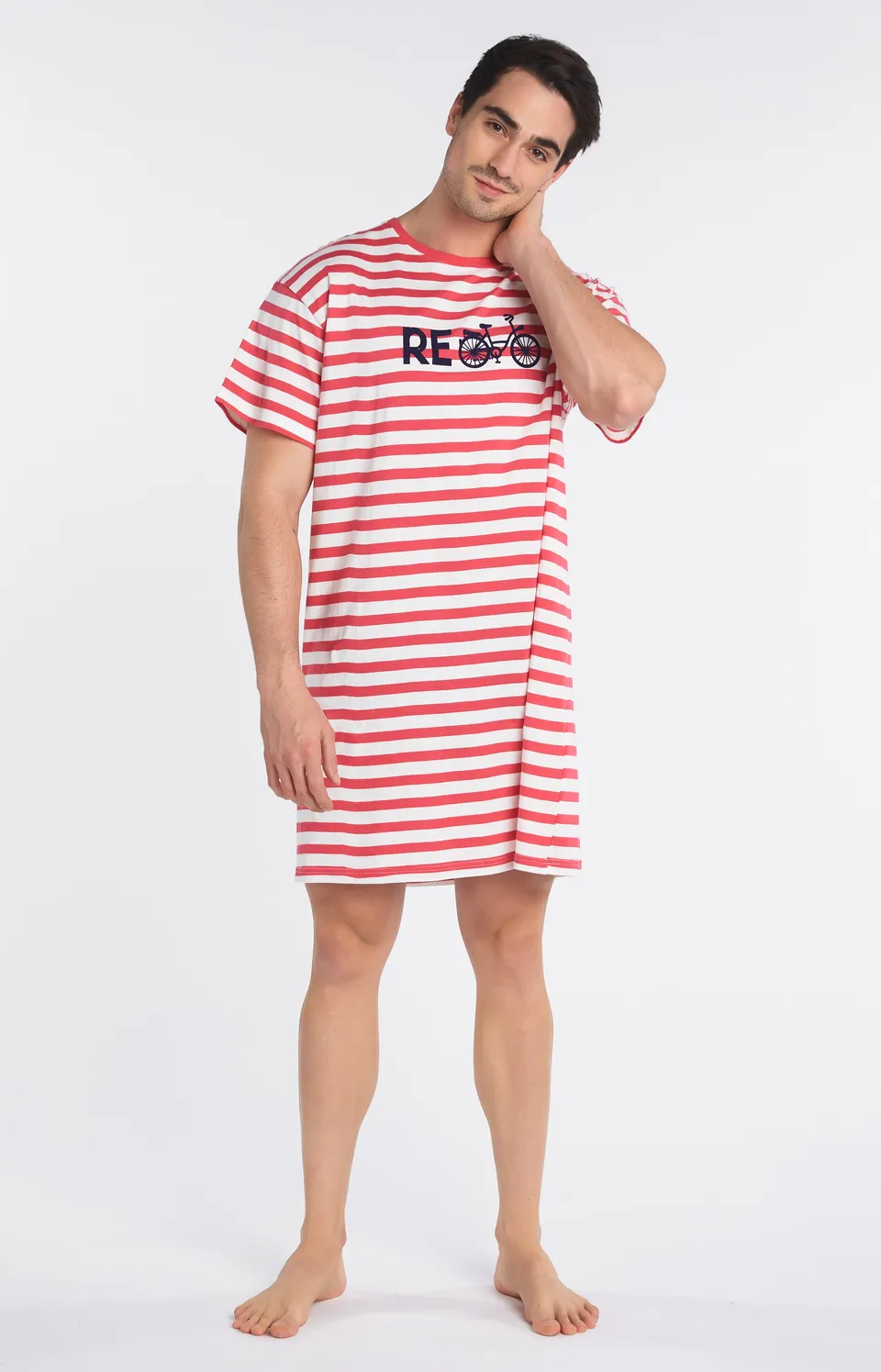 arthur-bob-maxi-tee-shirt-recycle-rouge-en-coton image 1