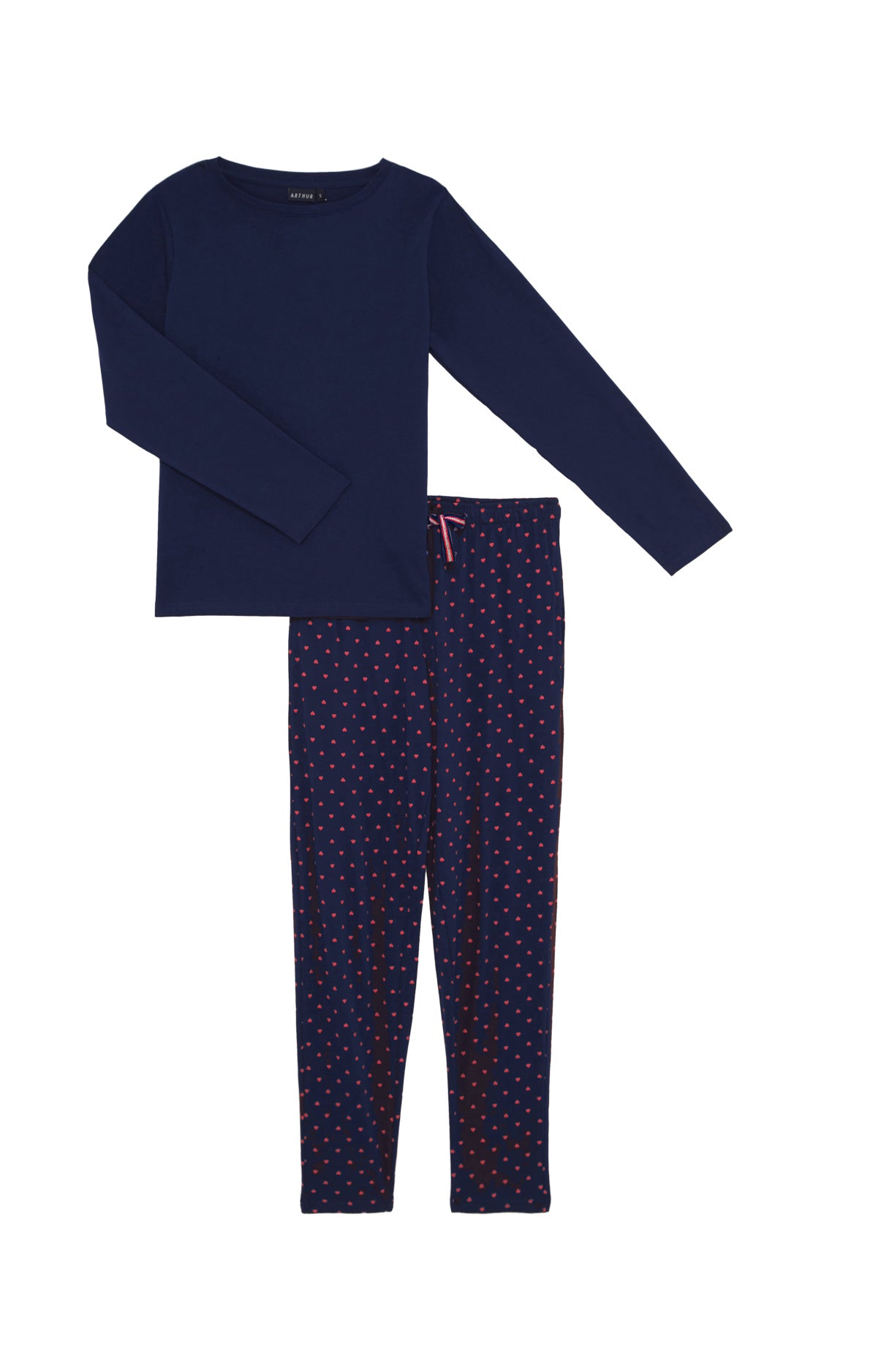 arthur-bob-valentine-pyjama-femme-rouge-coton-bio image 3