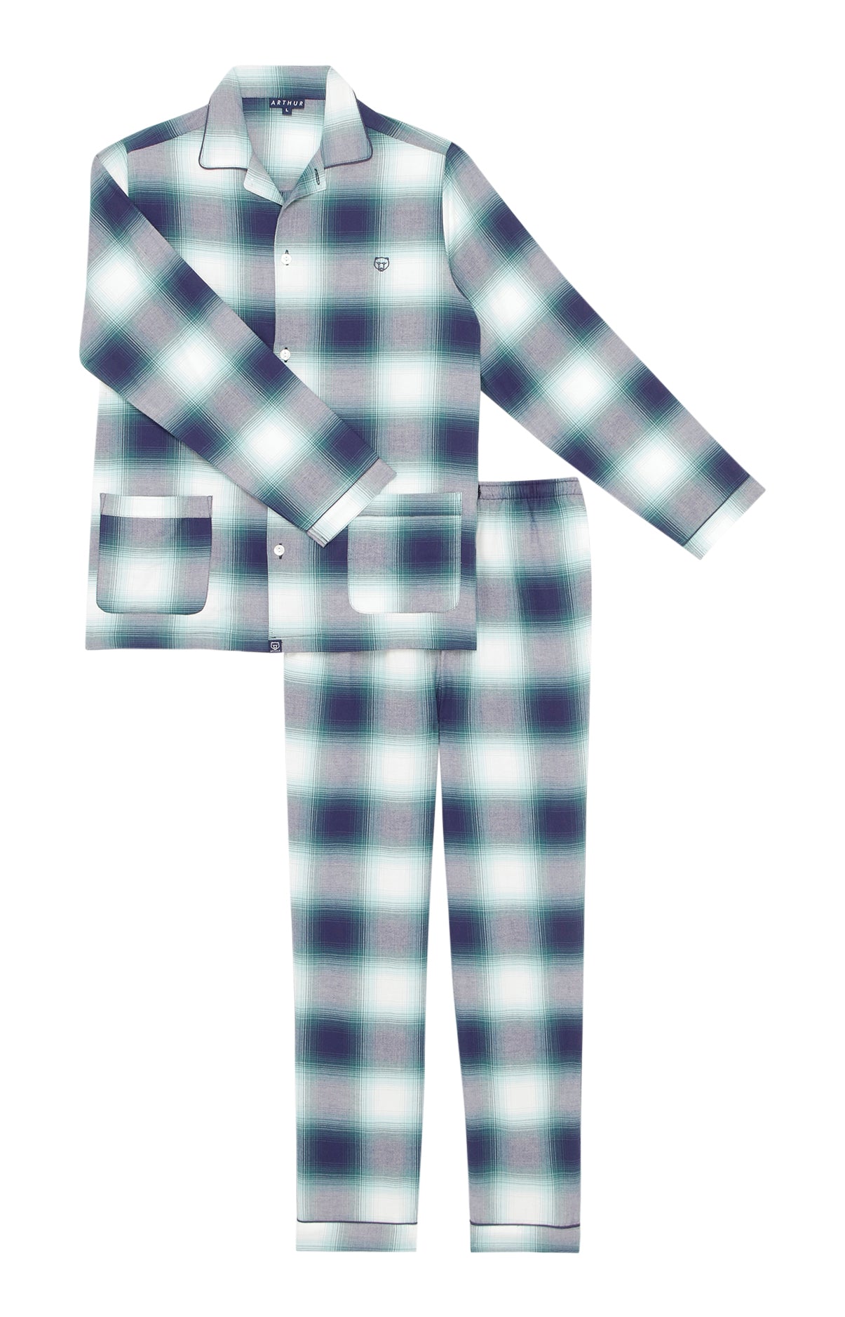 arthur-bob-liam-pyjama-homme-marine-flanelle-chaude image 3