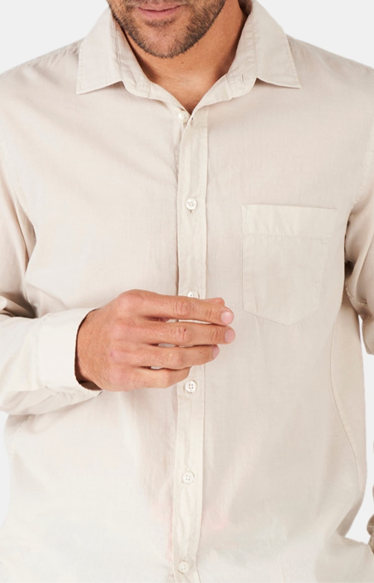 arthur-bob-chemise-voile-coton-homme-beige-m image 2