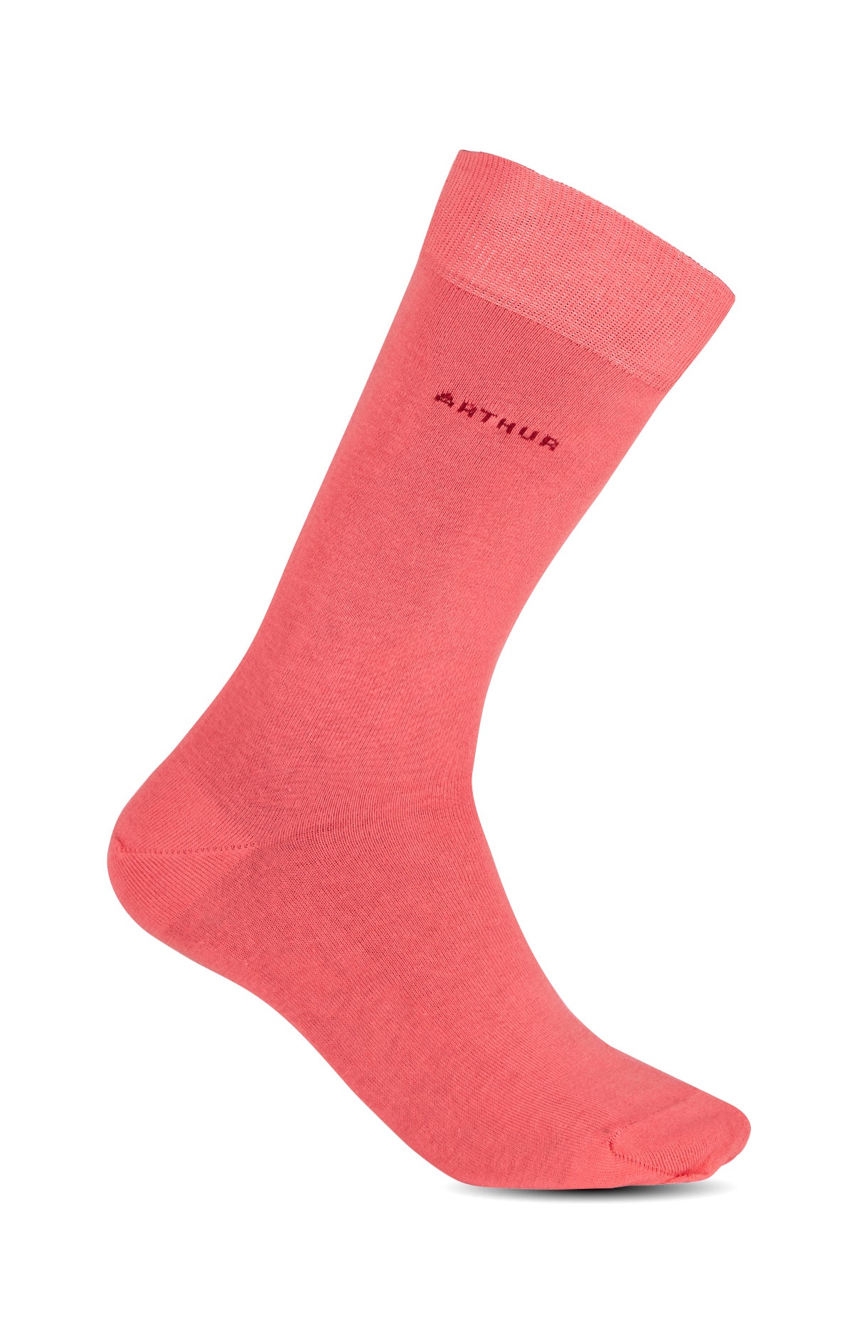 arthur-bob-chaussettes-unies-corail-coton image 1