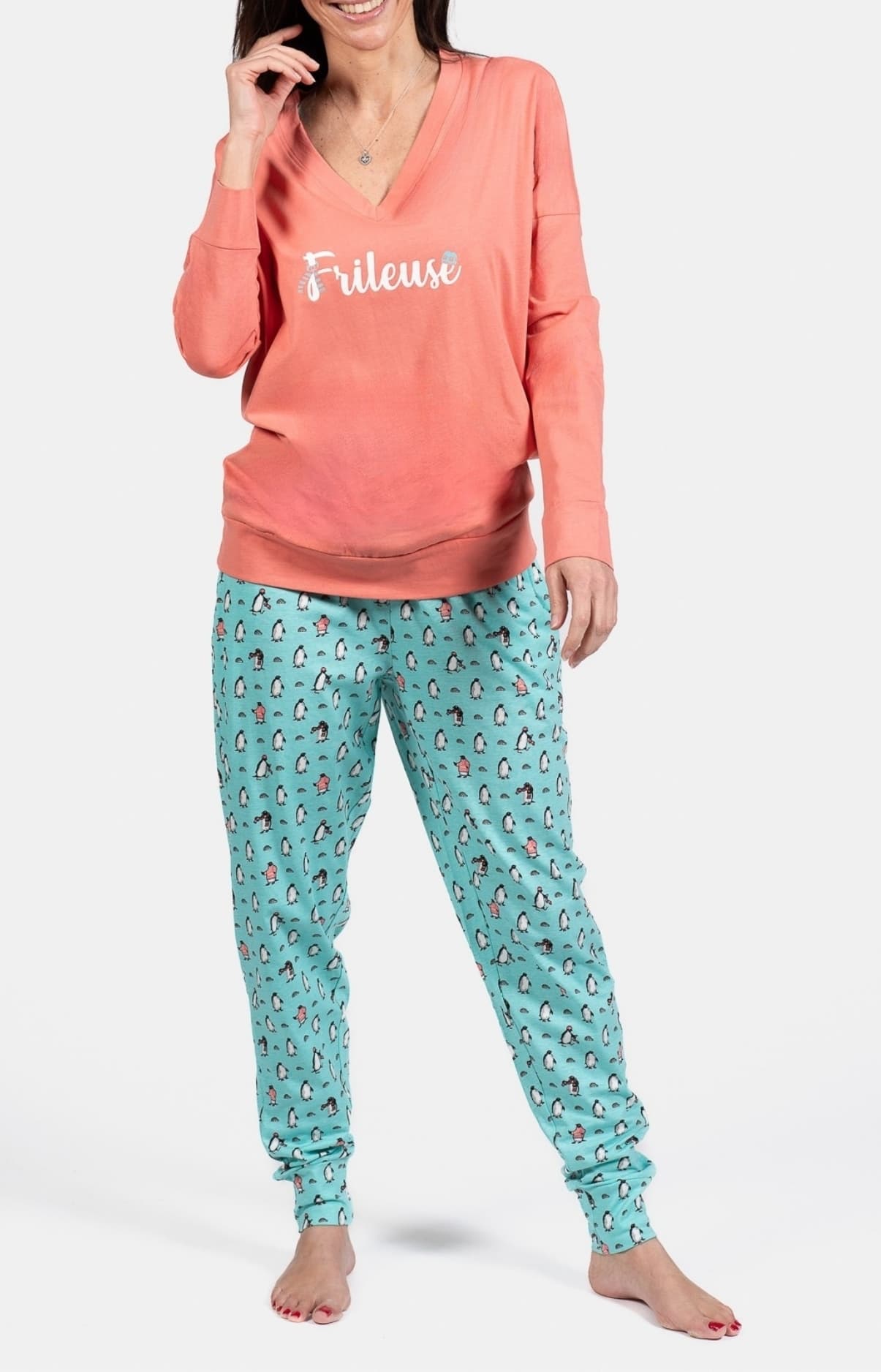 arthur-bob-frileuse-pyjama-femme-coton-ice image 1