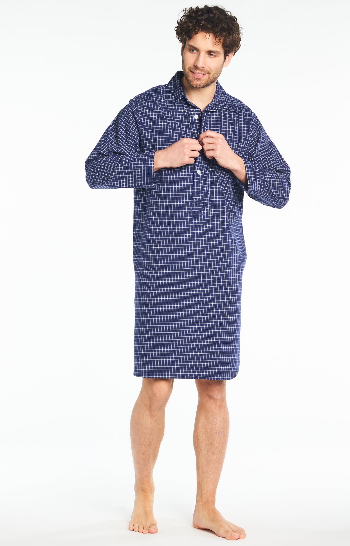 arthur-bob-grand-p-re-chemise-de-nuit-marine-coton image 2