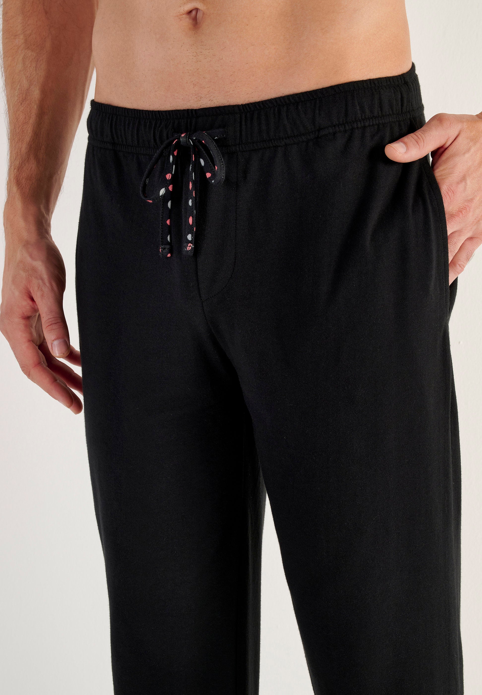 hom-modal-comfort-domino-pyjama-long-coton-imprim-noir image 7