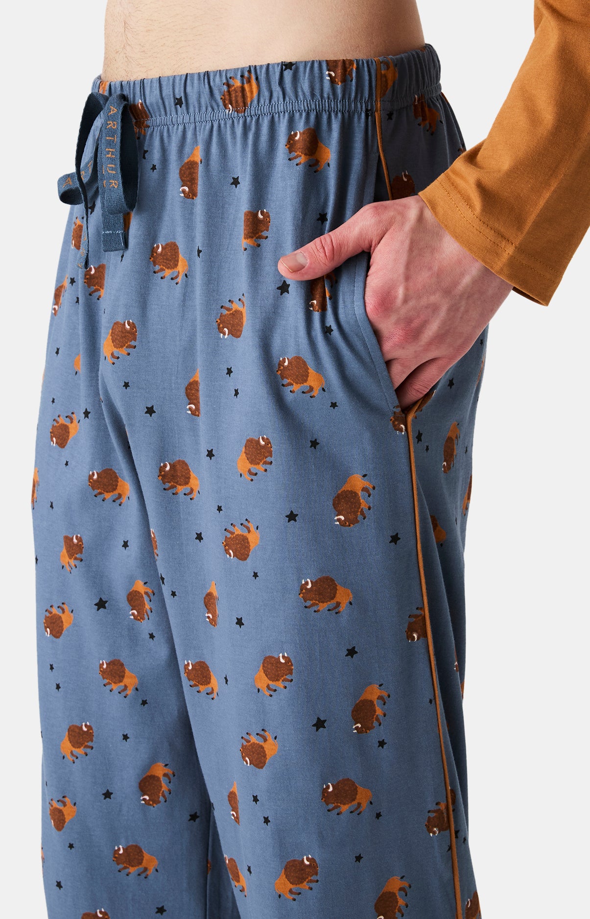 arthur-bob-en-plaine-nuit-pyjama-homme-ardoise-coton-bio image 7
