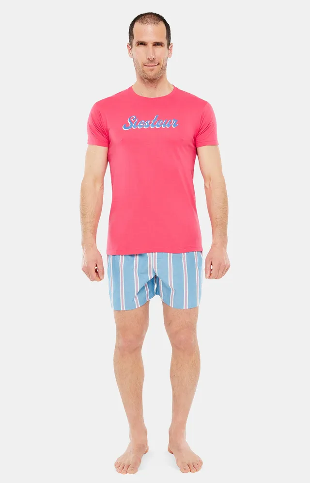 arthur-bob-pyjam-ricain-siesteur-rouge-pyjama-coton image 1