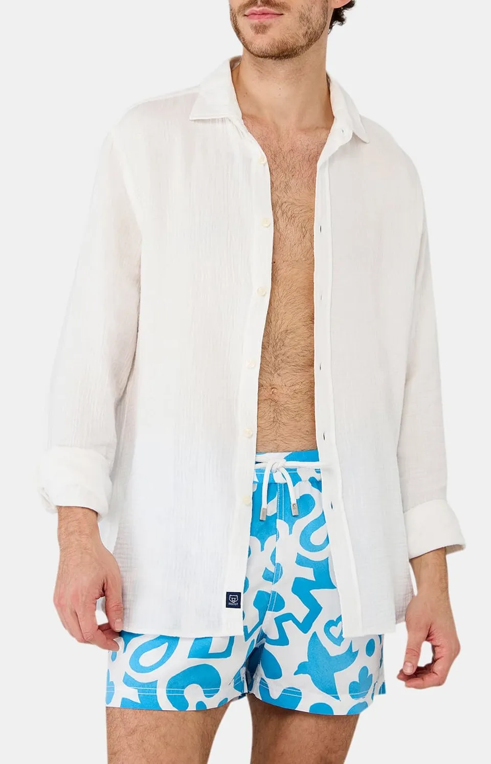 arthur-bob-chemise-gaze-coton-blanc-manches-longues image 1