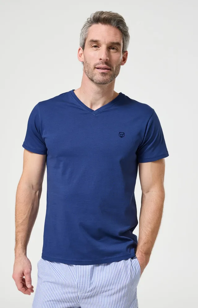 arthur-bob-marin-tee-shirt-homme-marine-coton-bio image 1
