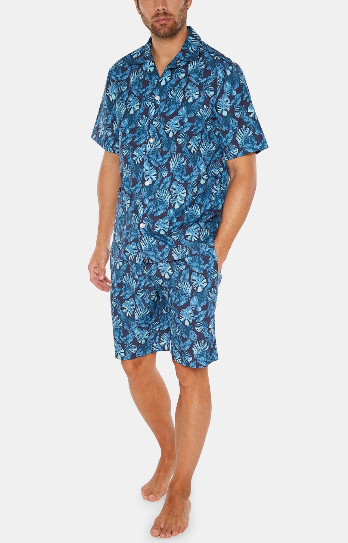 arthur-bob-tropique-pyjashort-coton-marine image 1