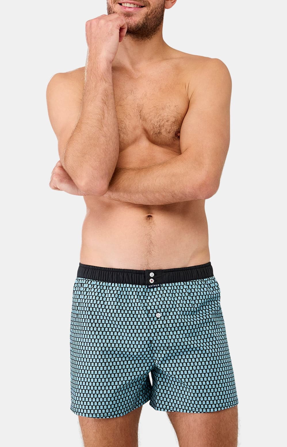 arthur-le-club-n-1152-cale-on-homme-noir-coton-bio image 2