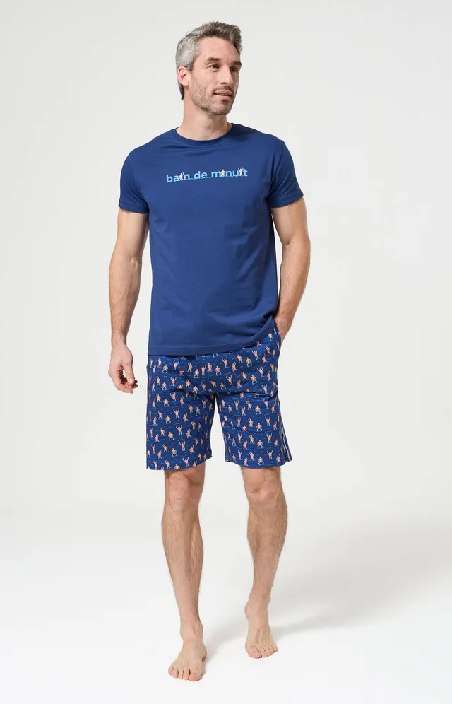 arthur-bob-pyjashort-bain-de-minuit-marine-bio image 1