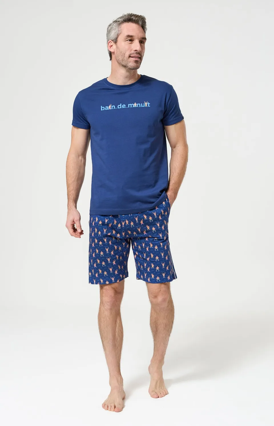 arthur-bob-pyjashort-bain-de-minuit-marine-bio image 1