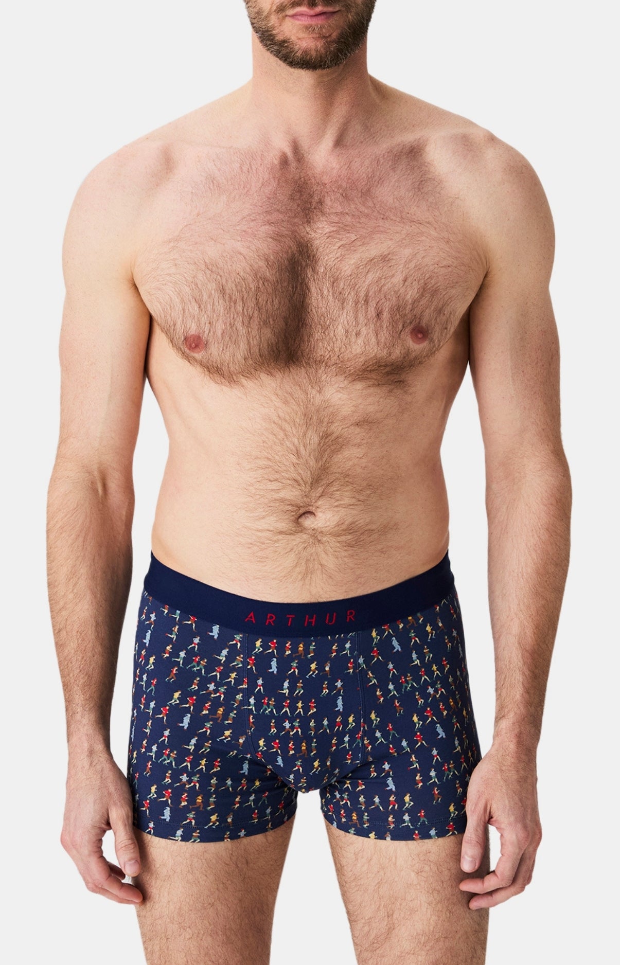 arthur-bob-marathon-boxer-homme-marine-coton-bio image 2