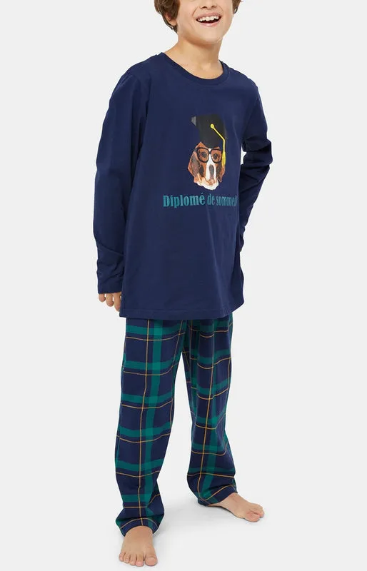 arthur-bob-dipl-m-de-sommeil-pyjama-enfant-marine image 1