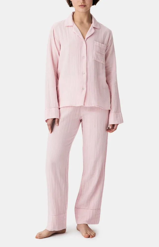 arthur-bob-blush-pyjama-gaze-de-coton-rose-manches-longues image 1