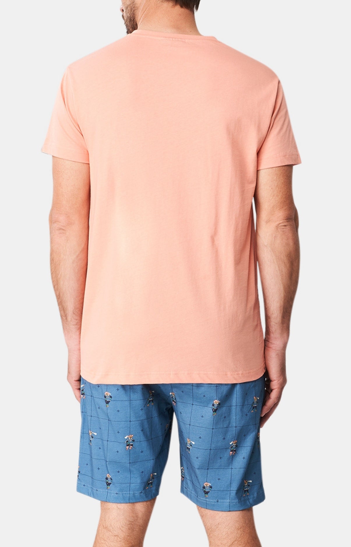 arthur-bob-teddy-pyjashort-homme-bleu-coton-bio image 5