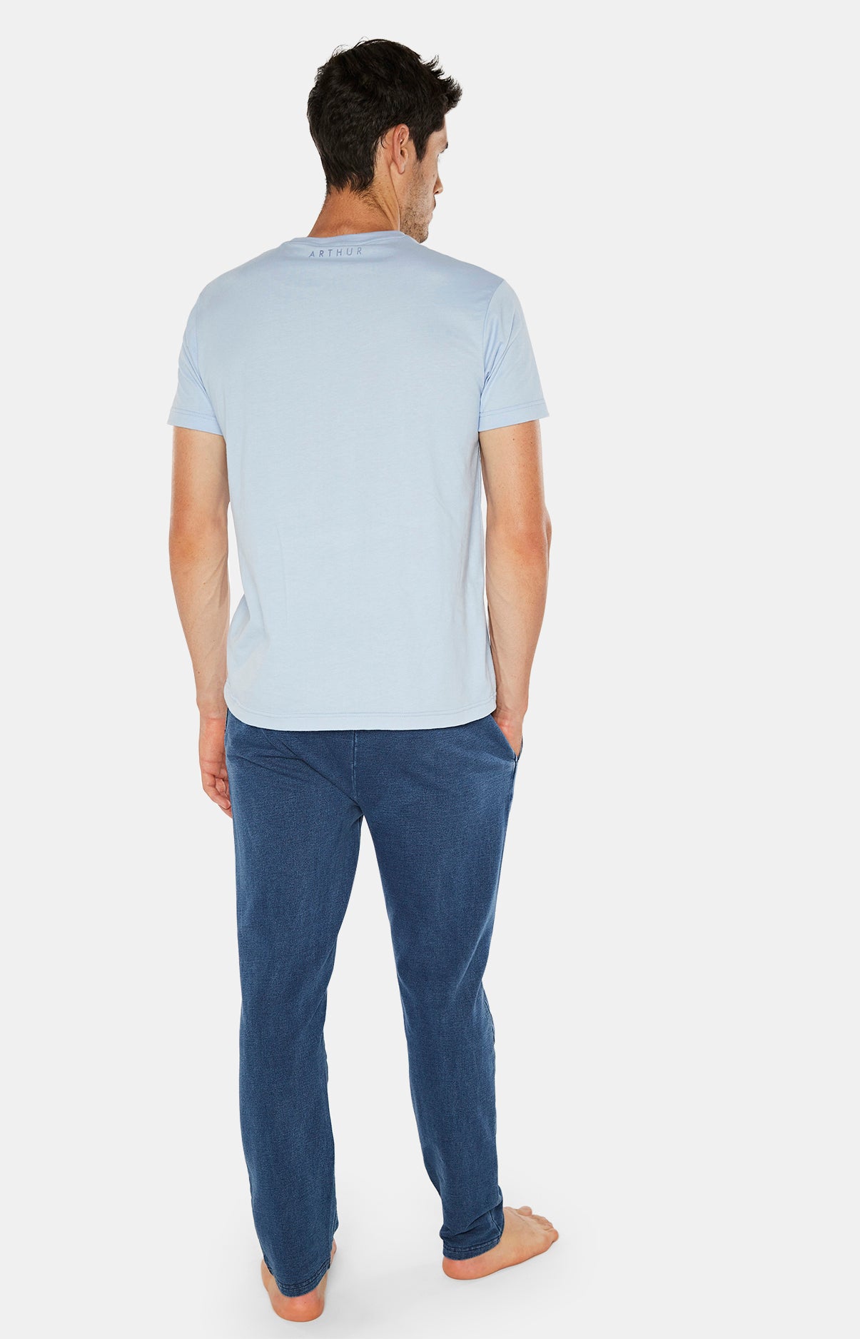 arthur-bob-tee-shirt-uni-ciel-coton-bio-homme image 5