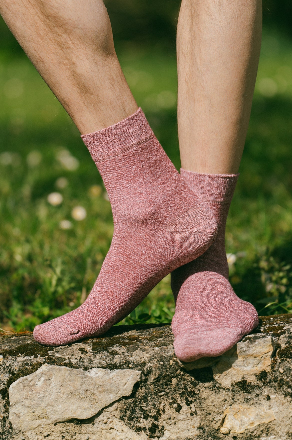 p-trone-lin-coton-chaussettes-lisses-beige-chin image 5