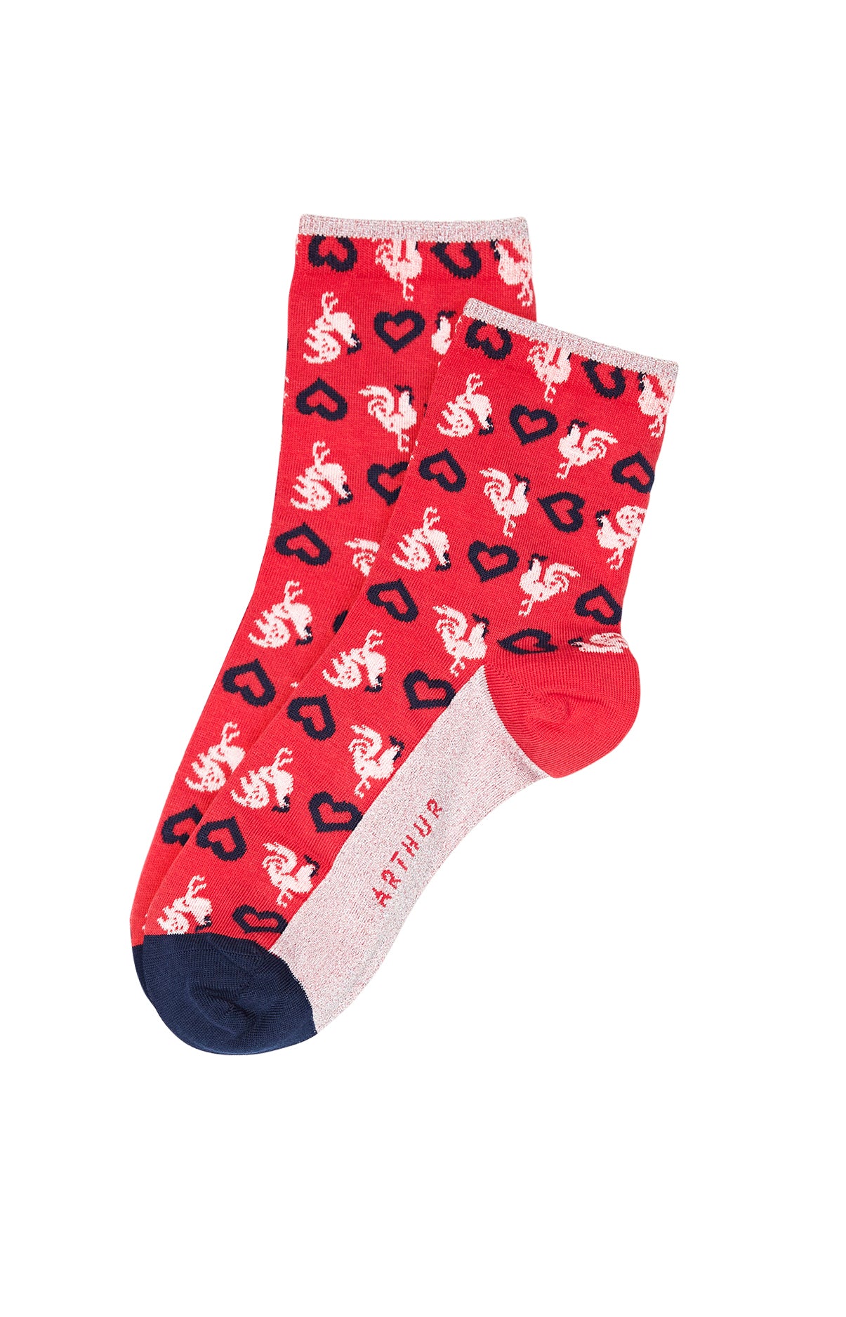 arthur-bob-cocoeurico-chaussettes-femme-rouge-36-40 image 1