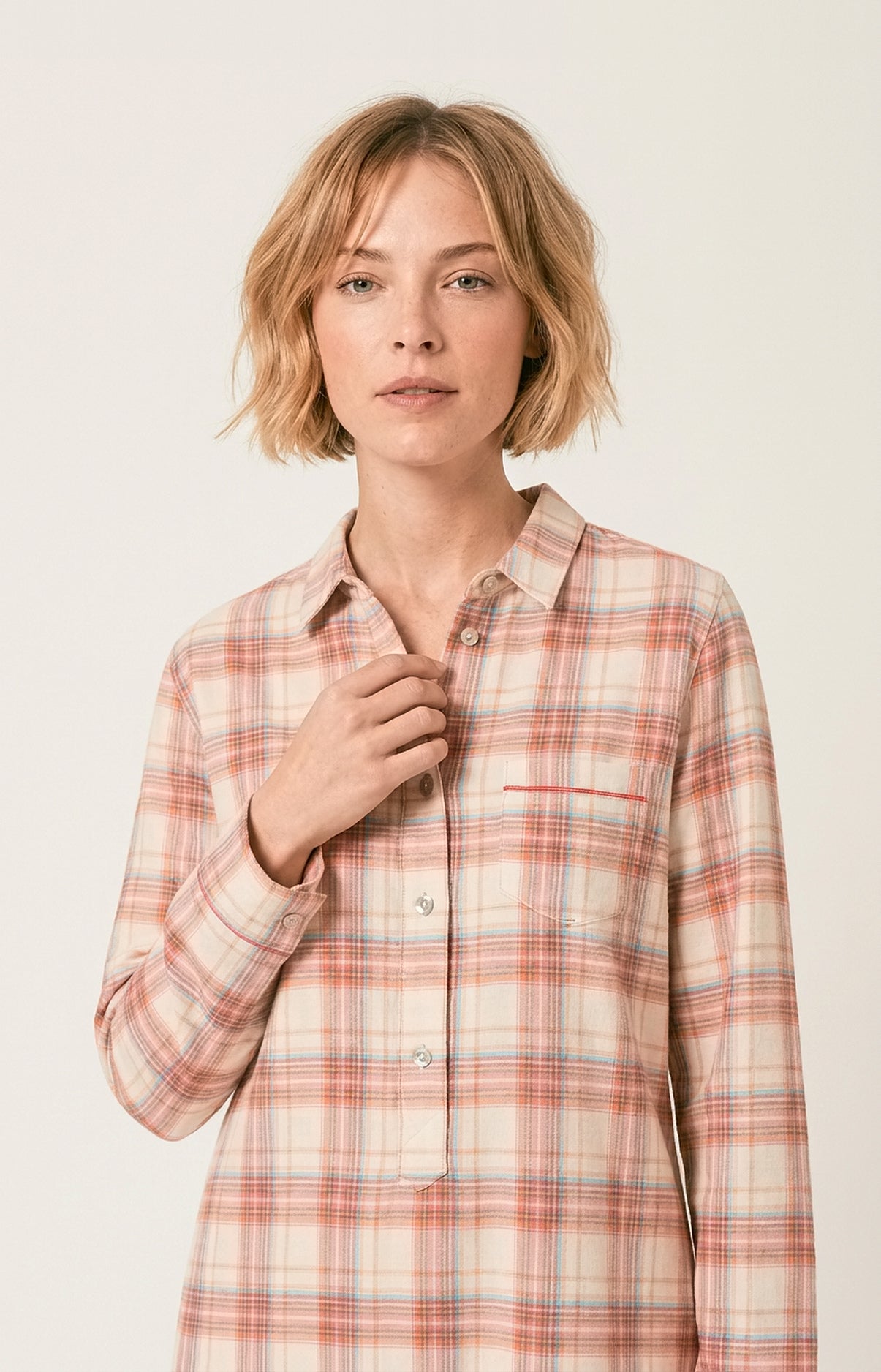 arthur-bob-alix-chemise-nuit-femme-flanelle-p-che image 2