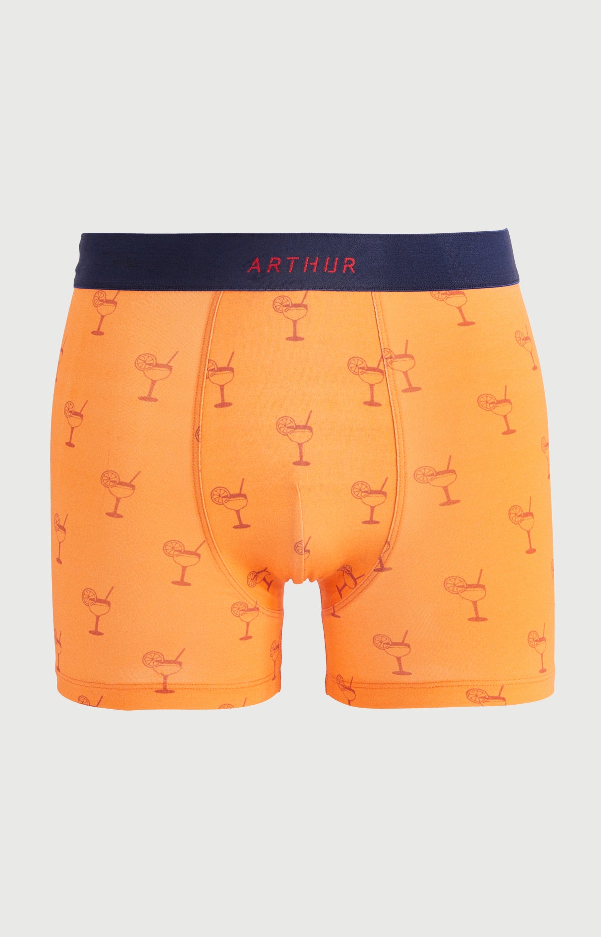 arthur-bob-ap-ro-boxer-homme-orange-coton-bio-jersey image 3