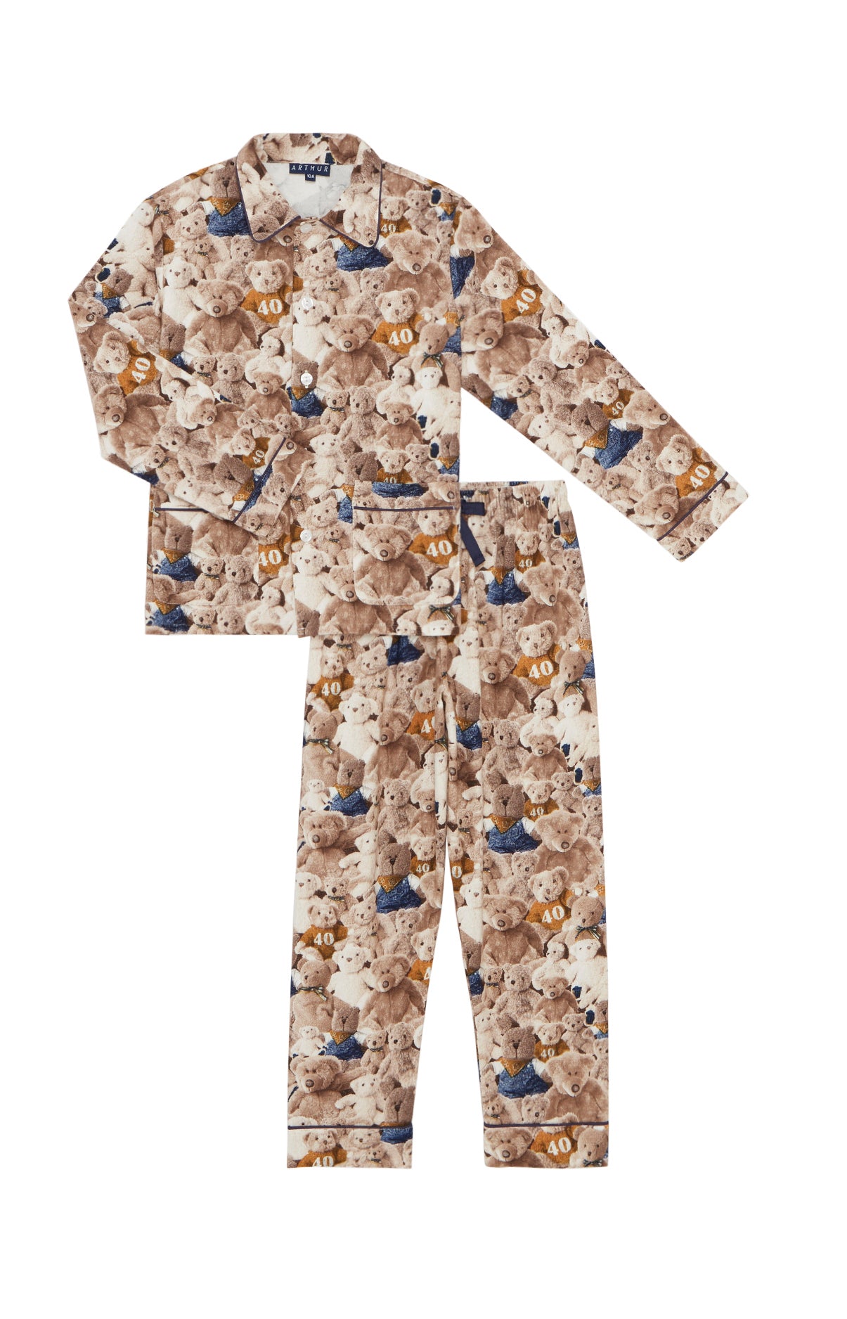 arthur-bob-pyjama-boutonn-enfant-teddy-noisette image 2