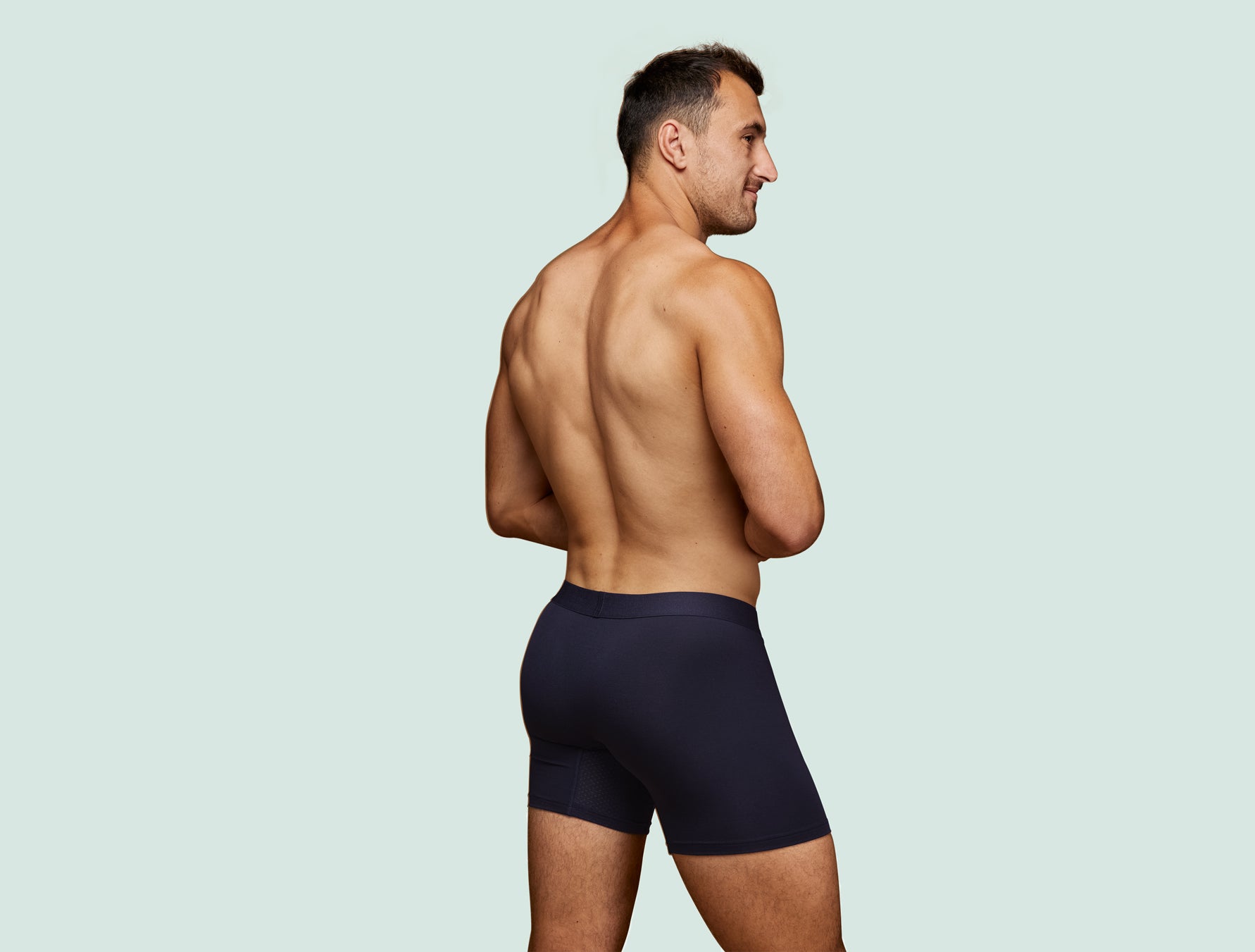 p-trone-boxer-sport-mi-long-homme-bordeaux-tencel image 8