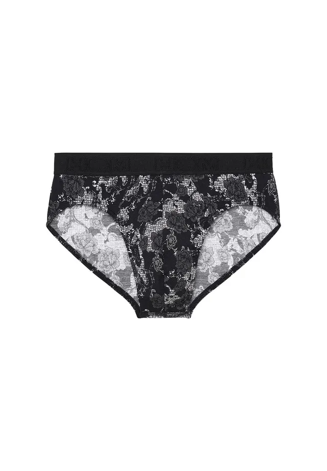 hom-fairmont-403070-mini-slip-noir-imprime-coton-modal image 1