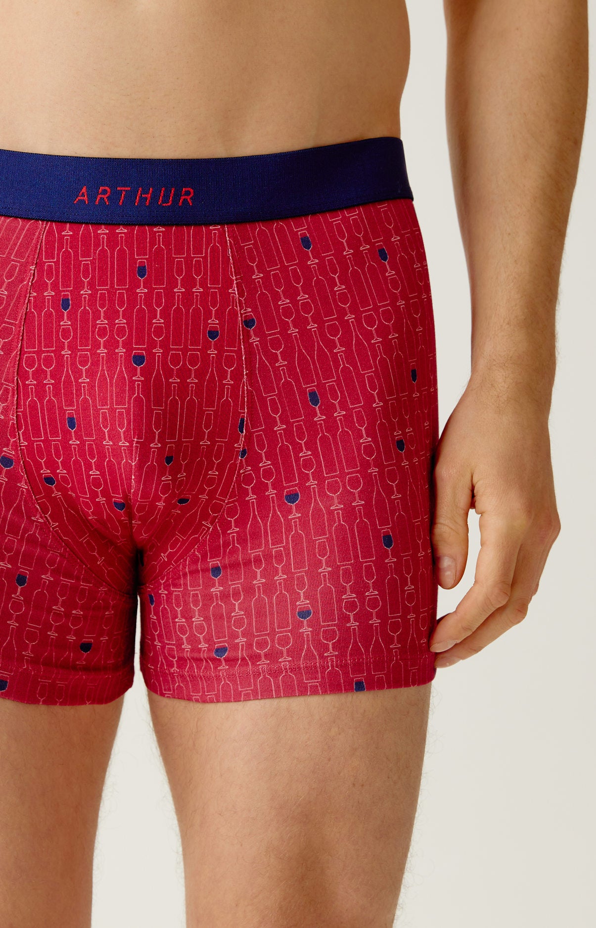 arthur-bob-boxer-coton-bio-mill-sim-bordeaux-l image 1