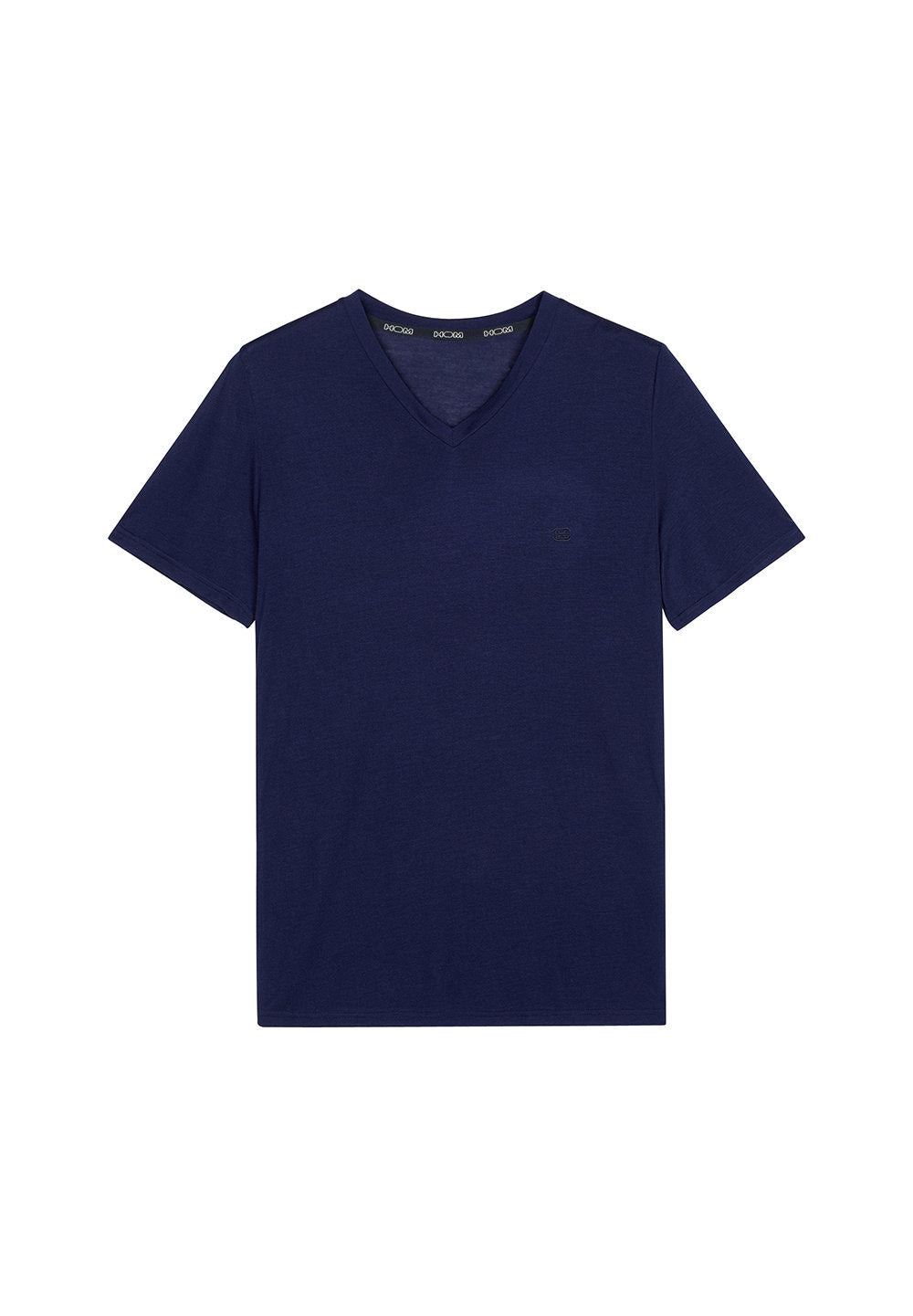 hom-modal-comfort-cocooning-t-shirt-homme-col-v-navy-modal image 1
