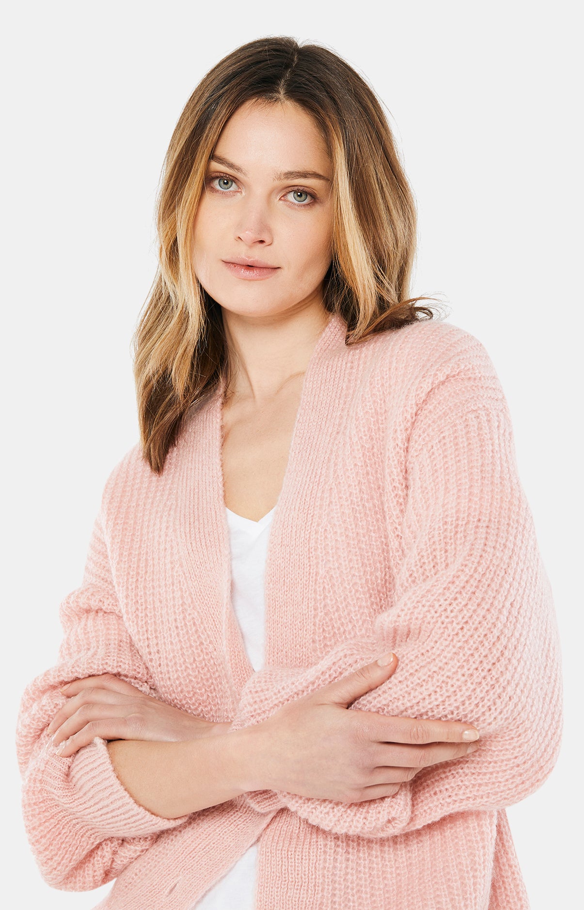 arthur-bob-mohair-gilet-femme-poudre-tu image 1