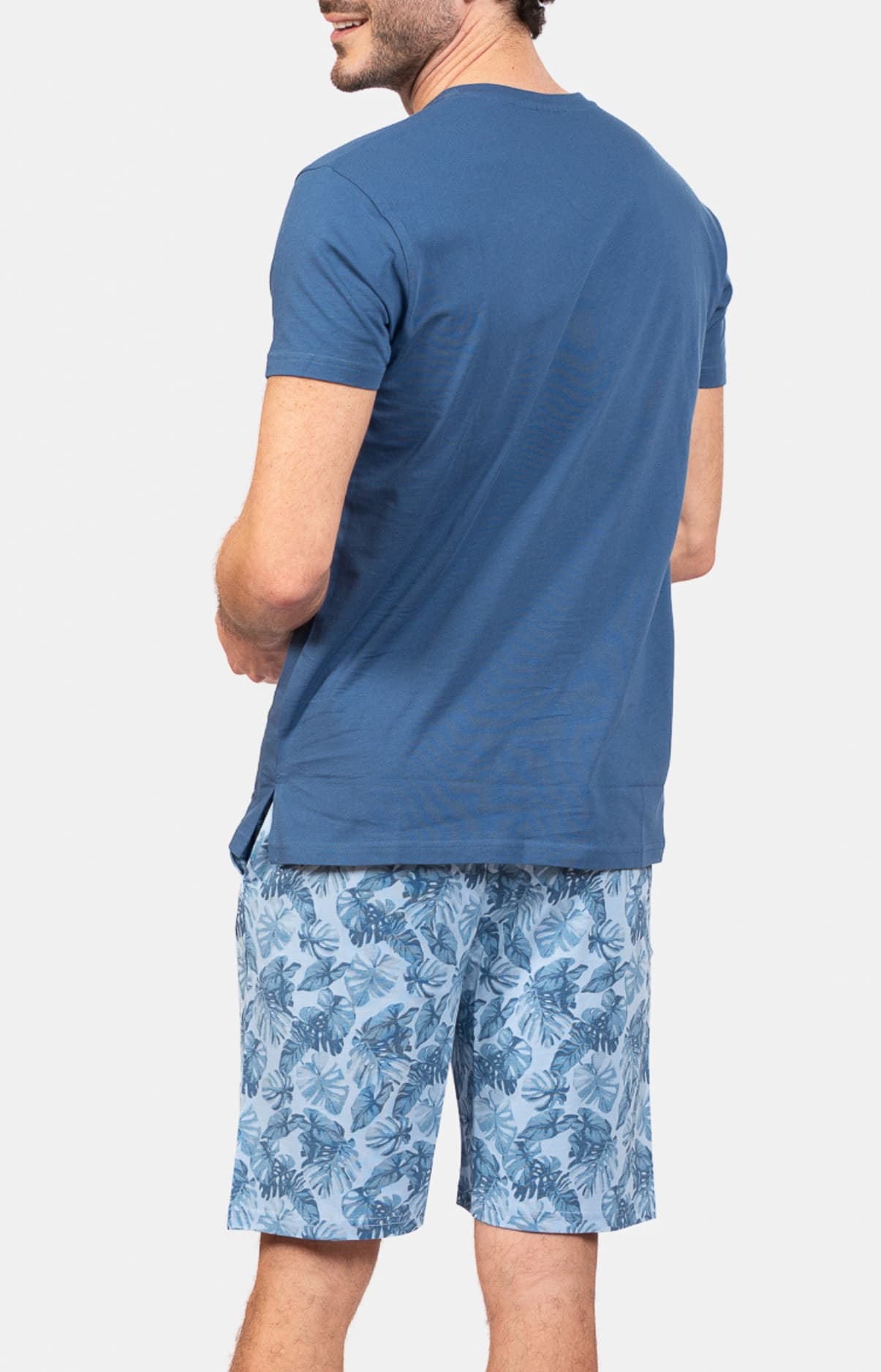 arthur-bob-palmier-pyjashort-homme-coton-bleu image 6