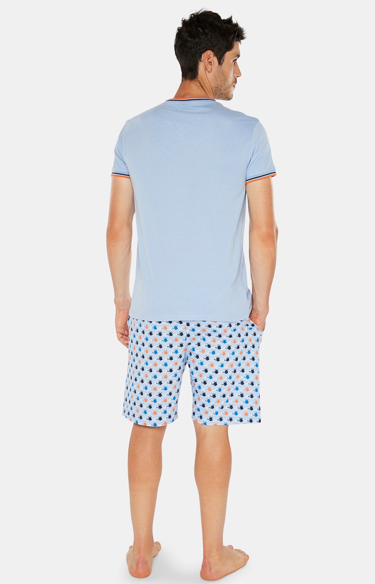 arthur-bob-cultiv-pyjashort-coton-bio-homme-ciel-court image 5