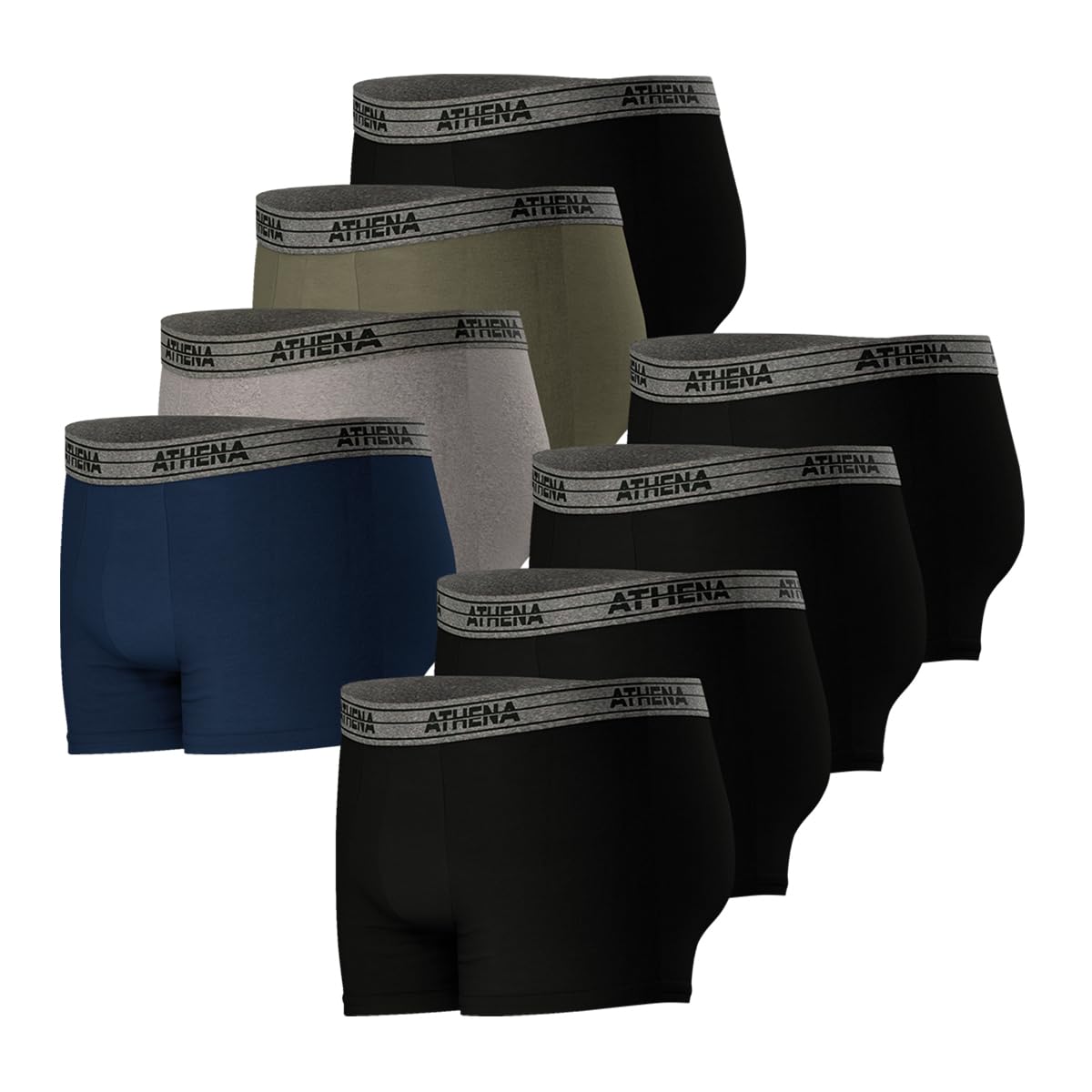 athena-ecopack-boxer-homme-lot-de-8-coton-stretch image 2