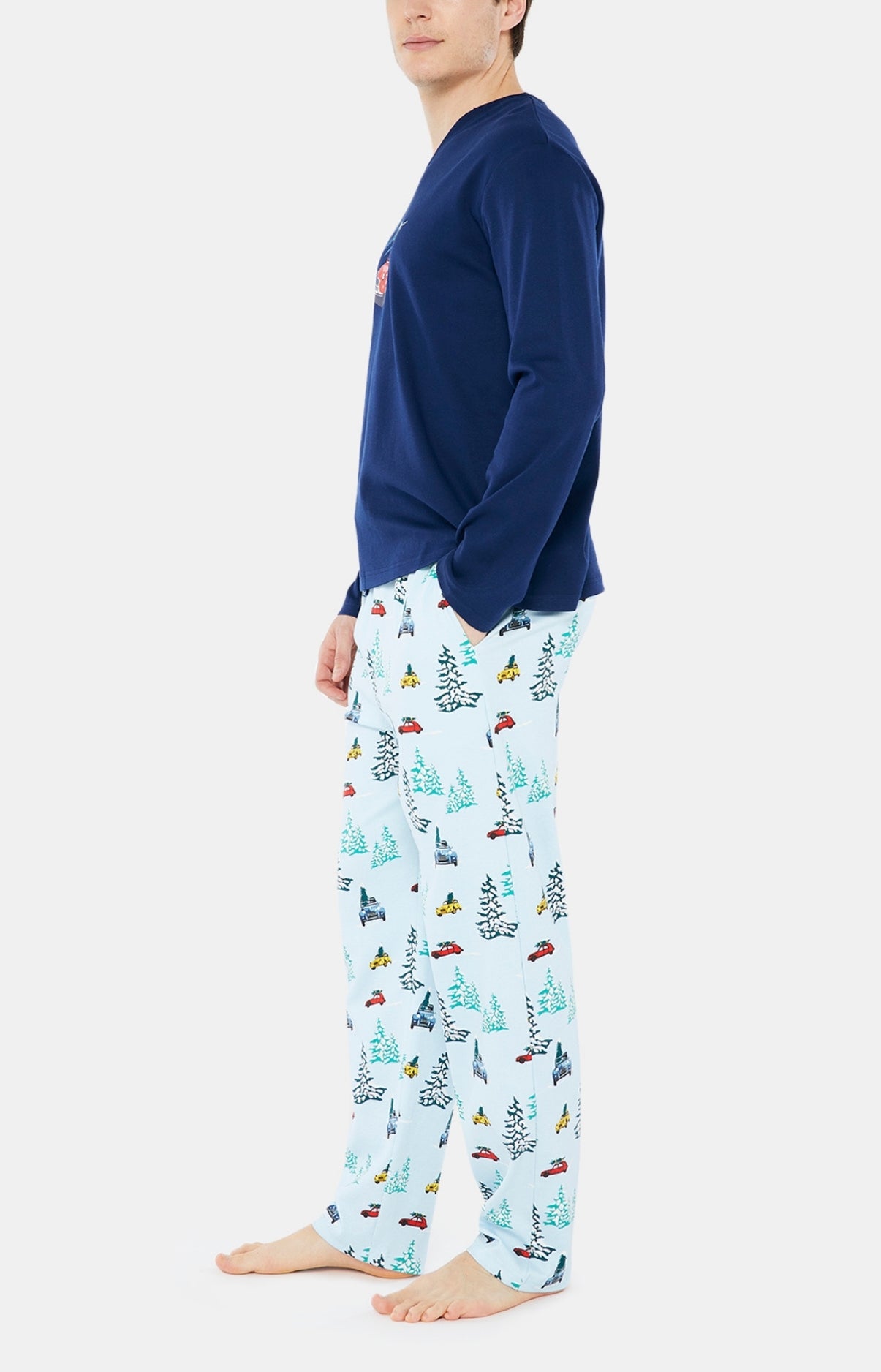 arthur-bob-2cv-pyjama-long-coton-bio-bleu-glace image 2