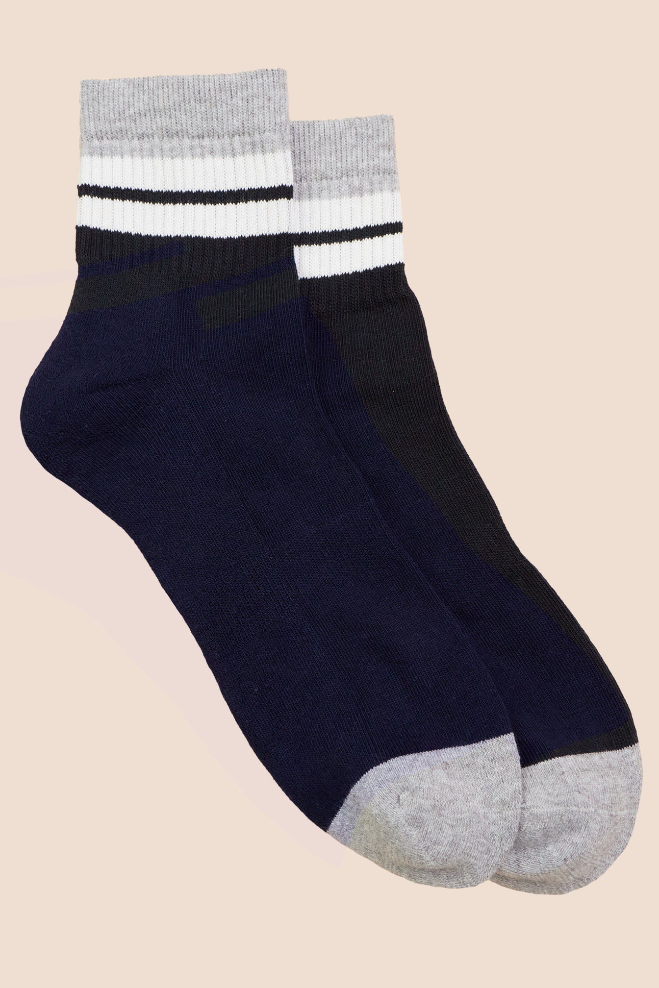 p-trone-chaussettes-de-tennis-basses-coton-bio-gris-anthracite image 2