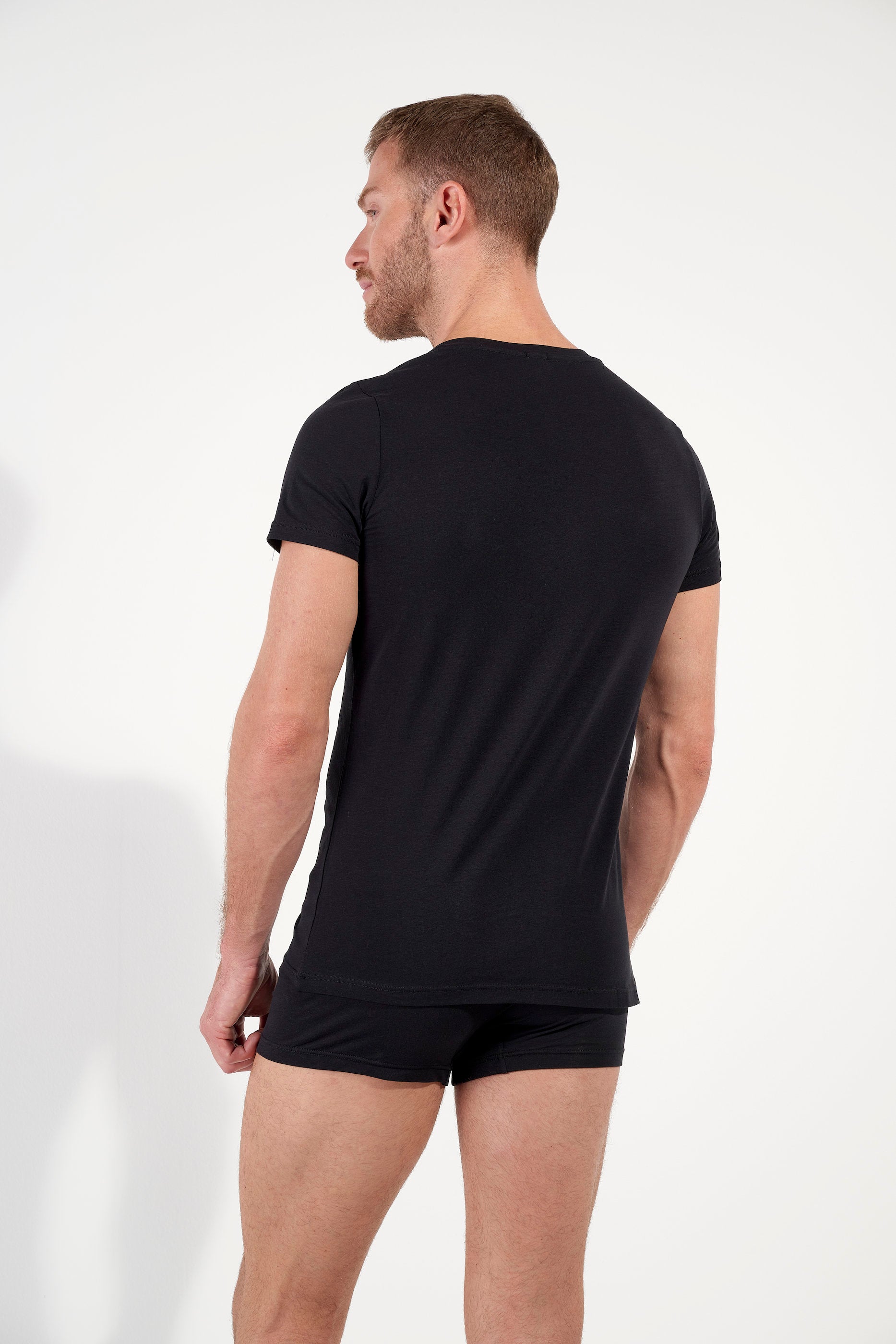 hom-supreme-cotton-t-shirt-col-rond-homme-noir-l image 3
