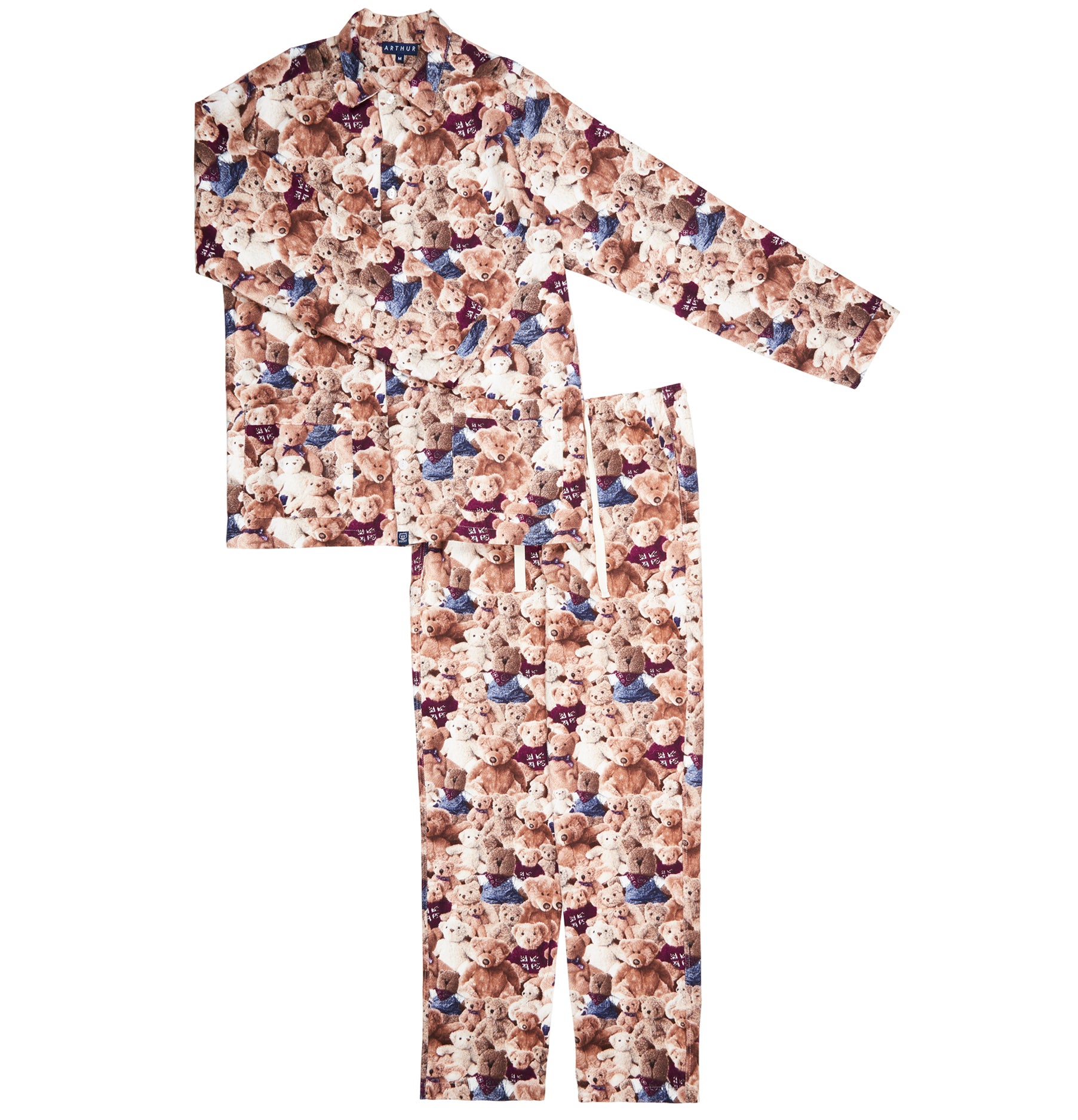 arthur-bob-teddy-pyjama-boutonn-coton-beige image 3
