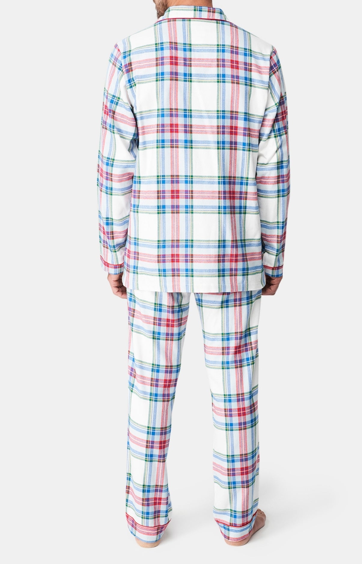 arthur-bob-pyjama-logan-homme-blanc-flanelle-coton-chaud image 5