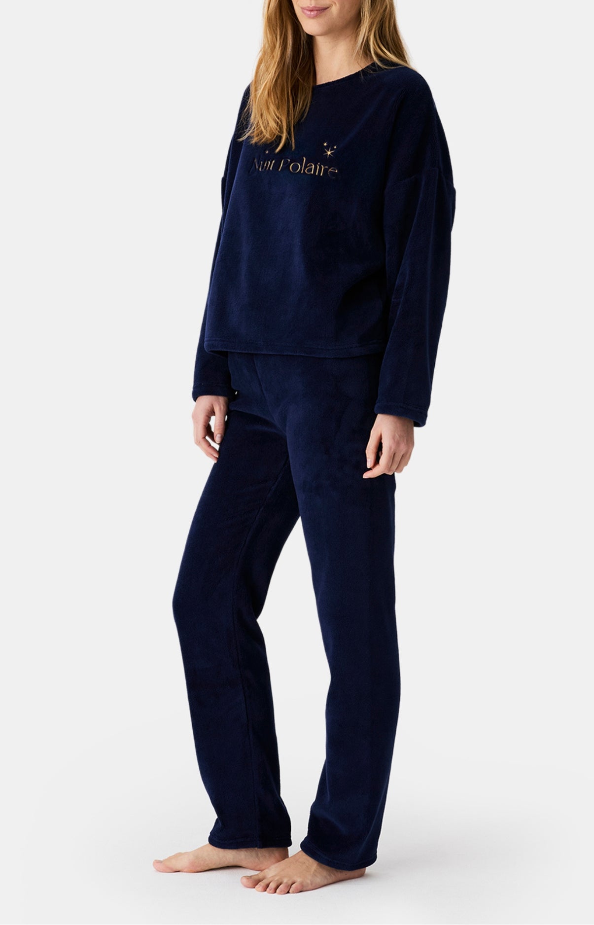 arthur-bob-nuit-polaire-pyjama-polaire-marine-femme image 4