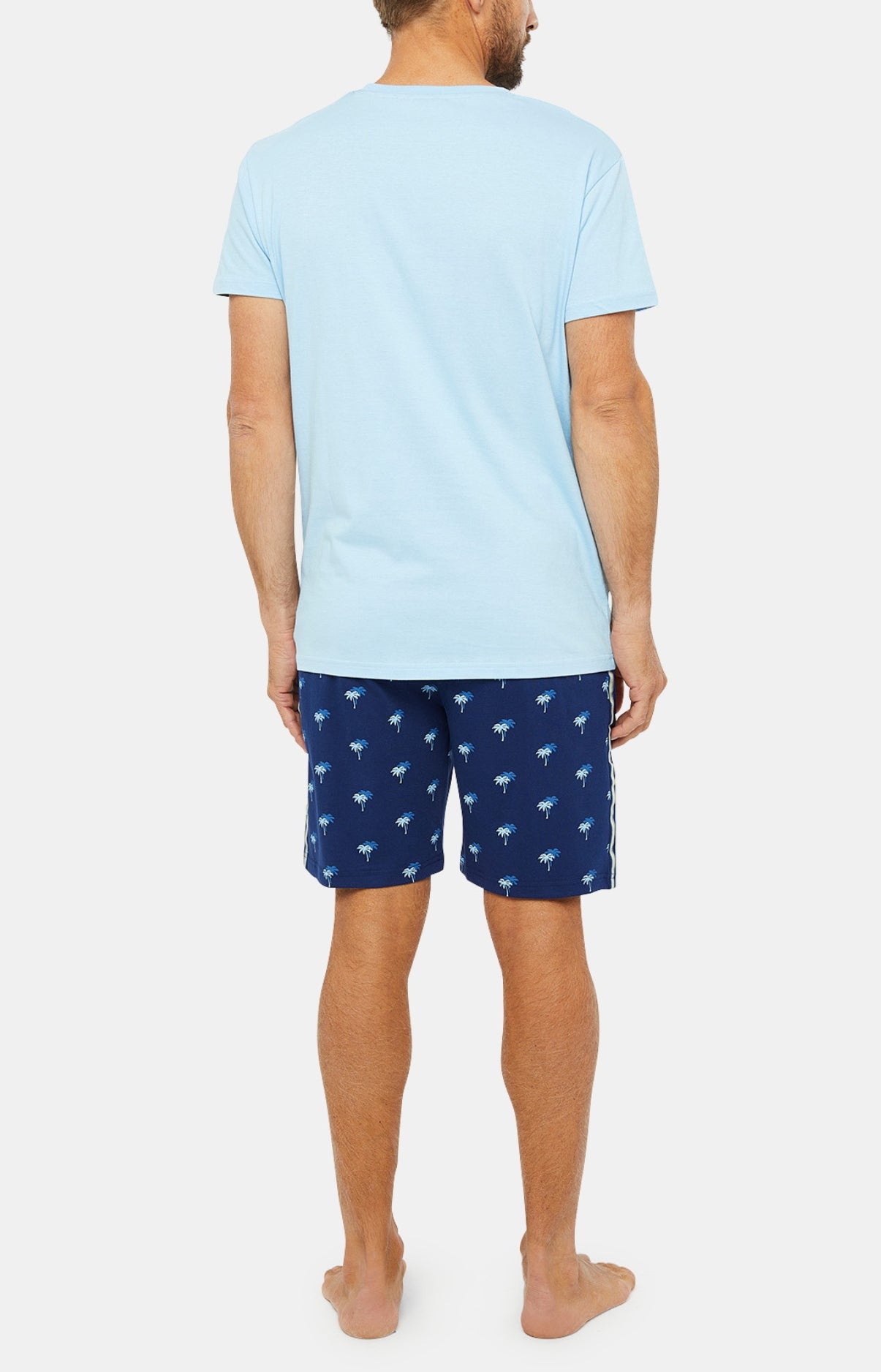 arthur-bob-palmier-pyjashort-homme-marine-coton-bio image 2