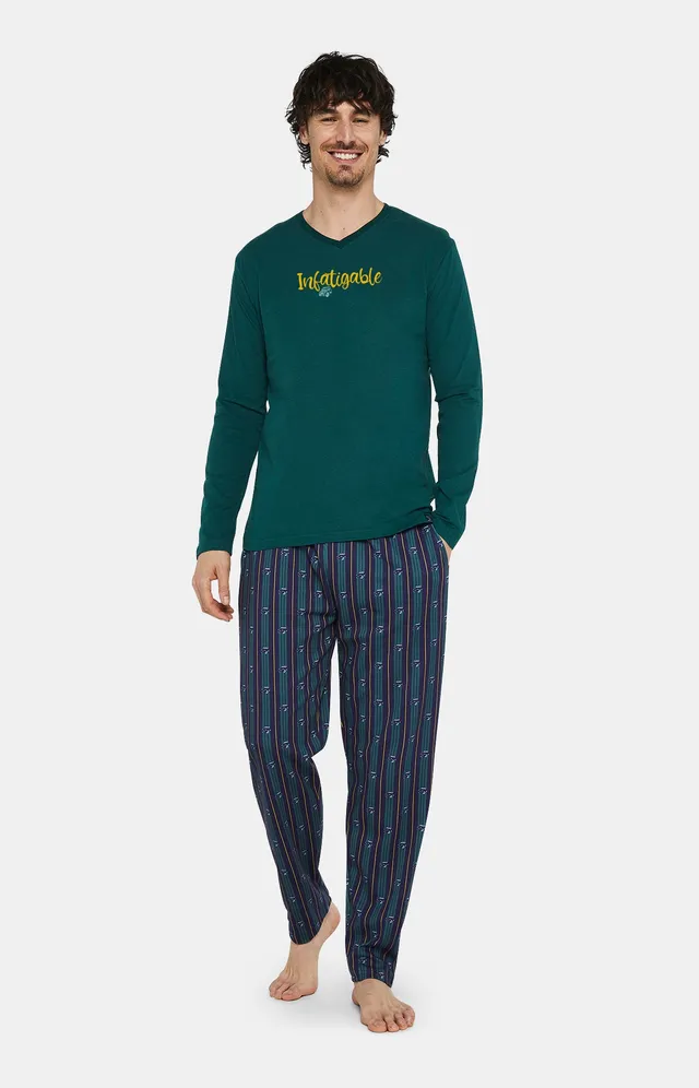 arthur-bob-pyjama-homme-coton-bio-marine-2cv image 1