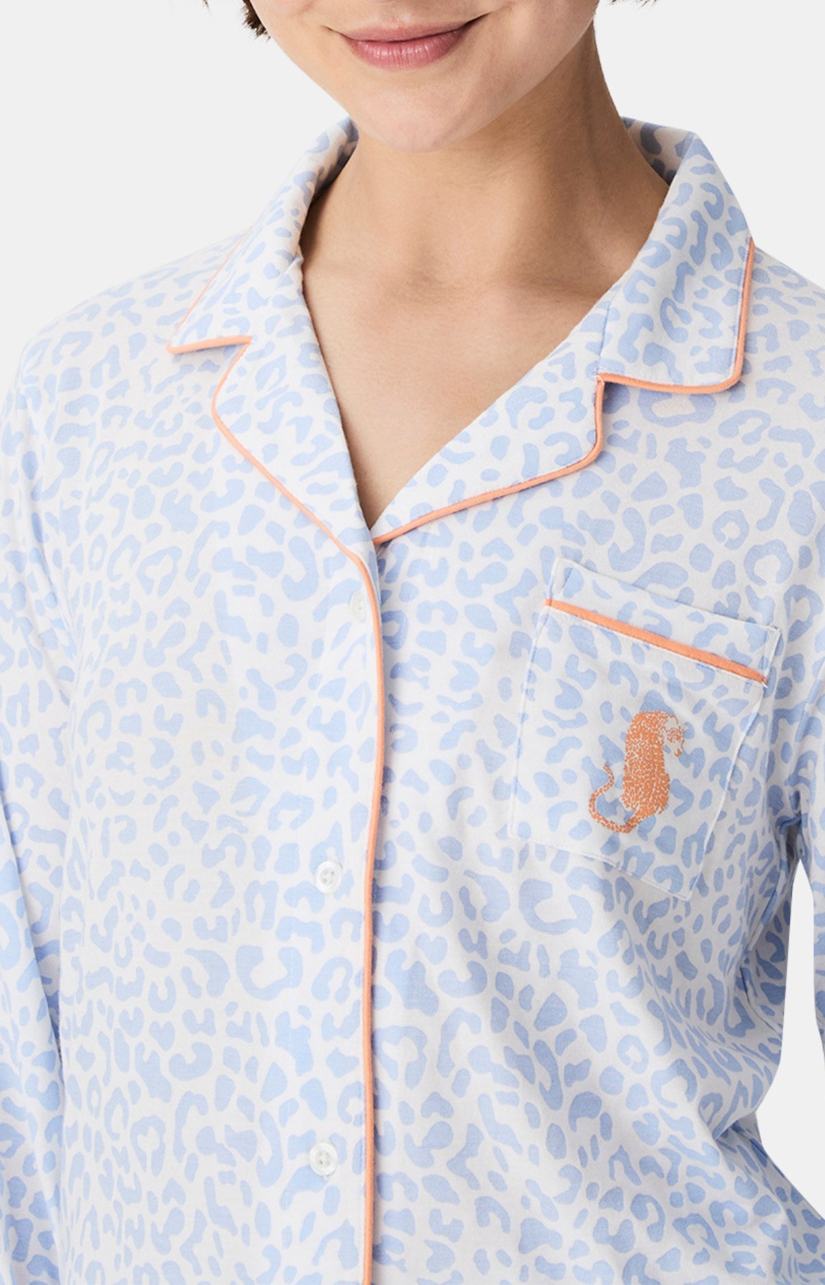 arthur-bob-pyjama-f-lina-modal-boutonn-bleu-l-opard image 2