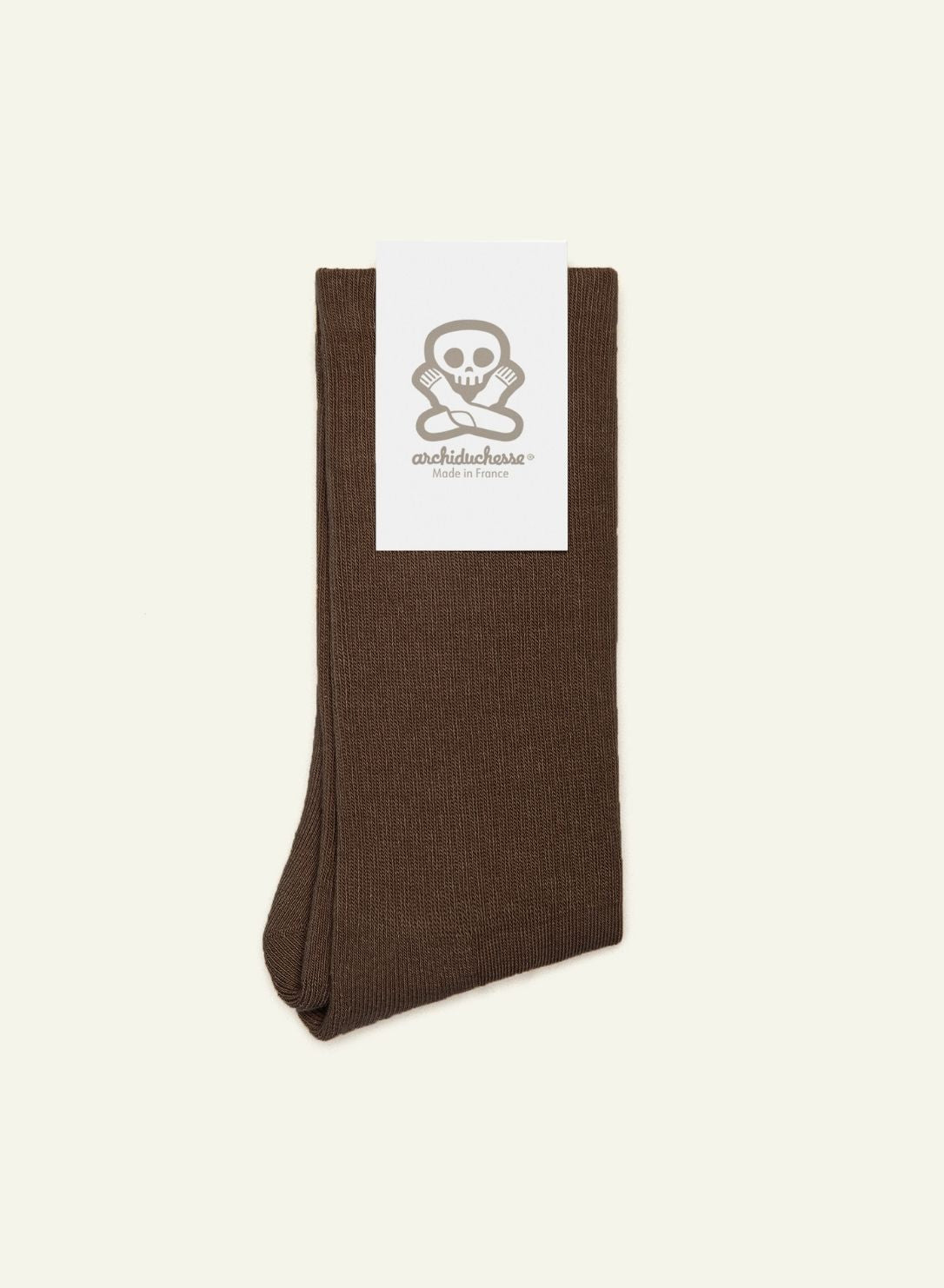 archiduchesse-bouclette-marron-chocolat-chaussettes-chaudes-courtes image 3