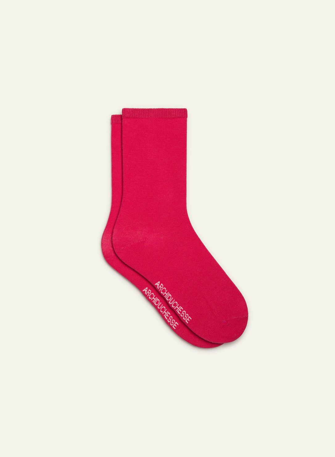 archiduchesse-courte-rose-framboise-chaussettes-coton image 2