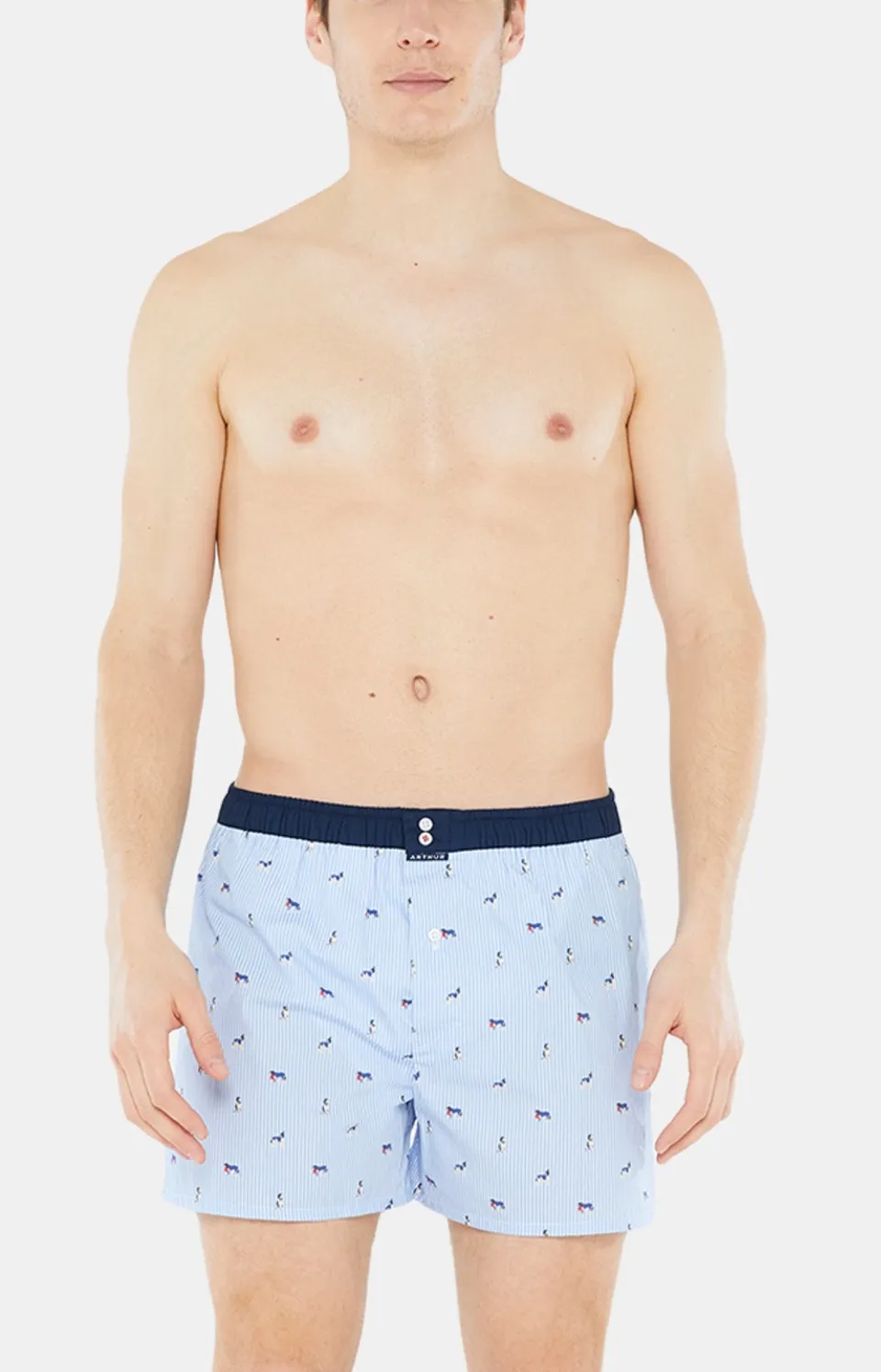 arthur-le-club-n-1011-cale-on-homme-bleu-ciel-coton-bio image 1