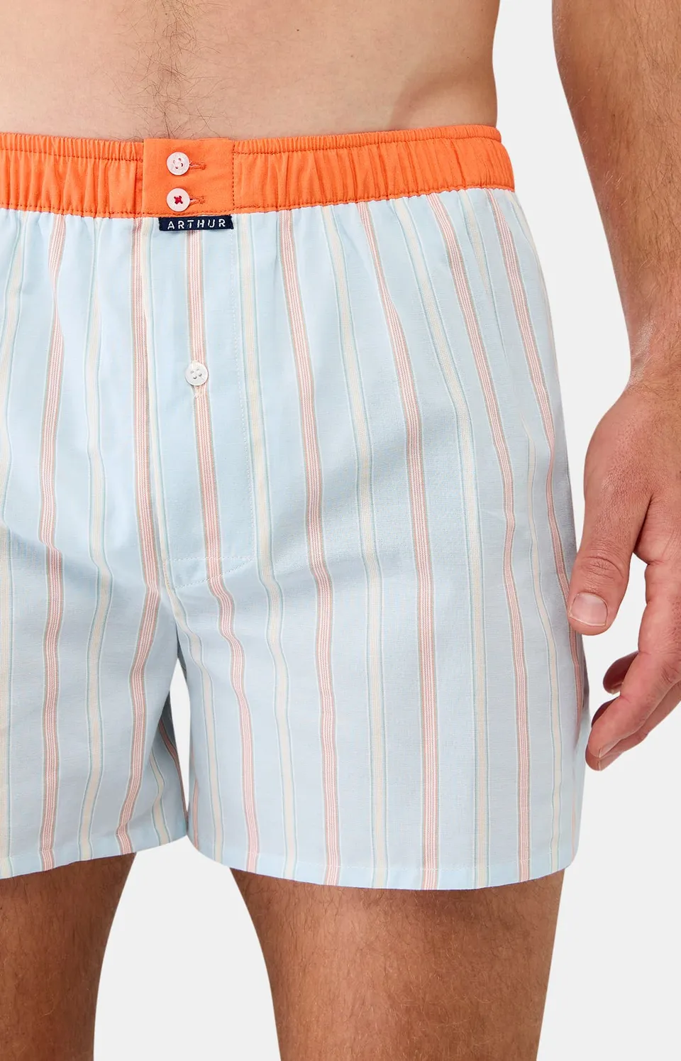 arthur-le-club-n-1165-cale-on-homme-coton-bio-ciel image 1