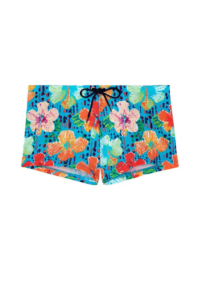 hom-h-fresh-dino-boxer-de-bain-turquoise-imprim image 1