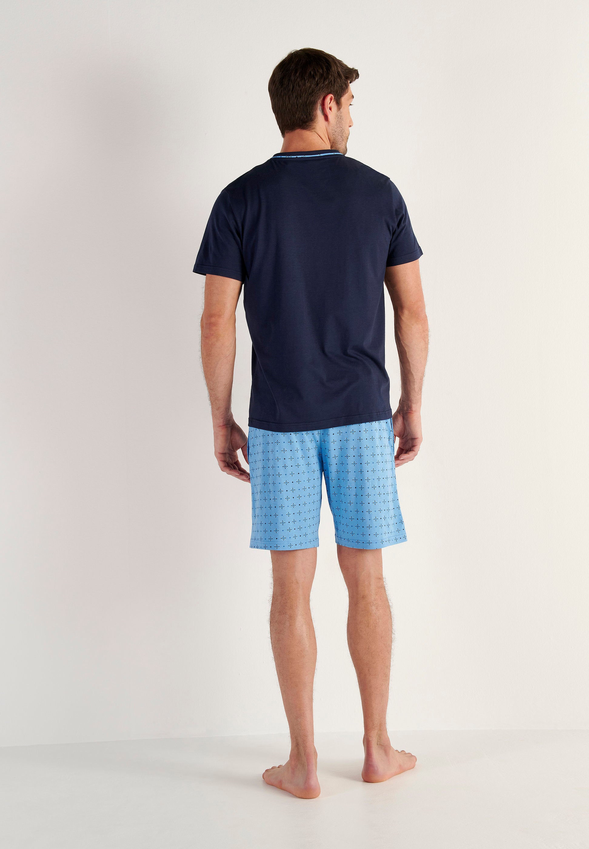 hom-alan-pyjama-court-homme-bleu-imprim-modal image 6