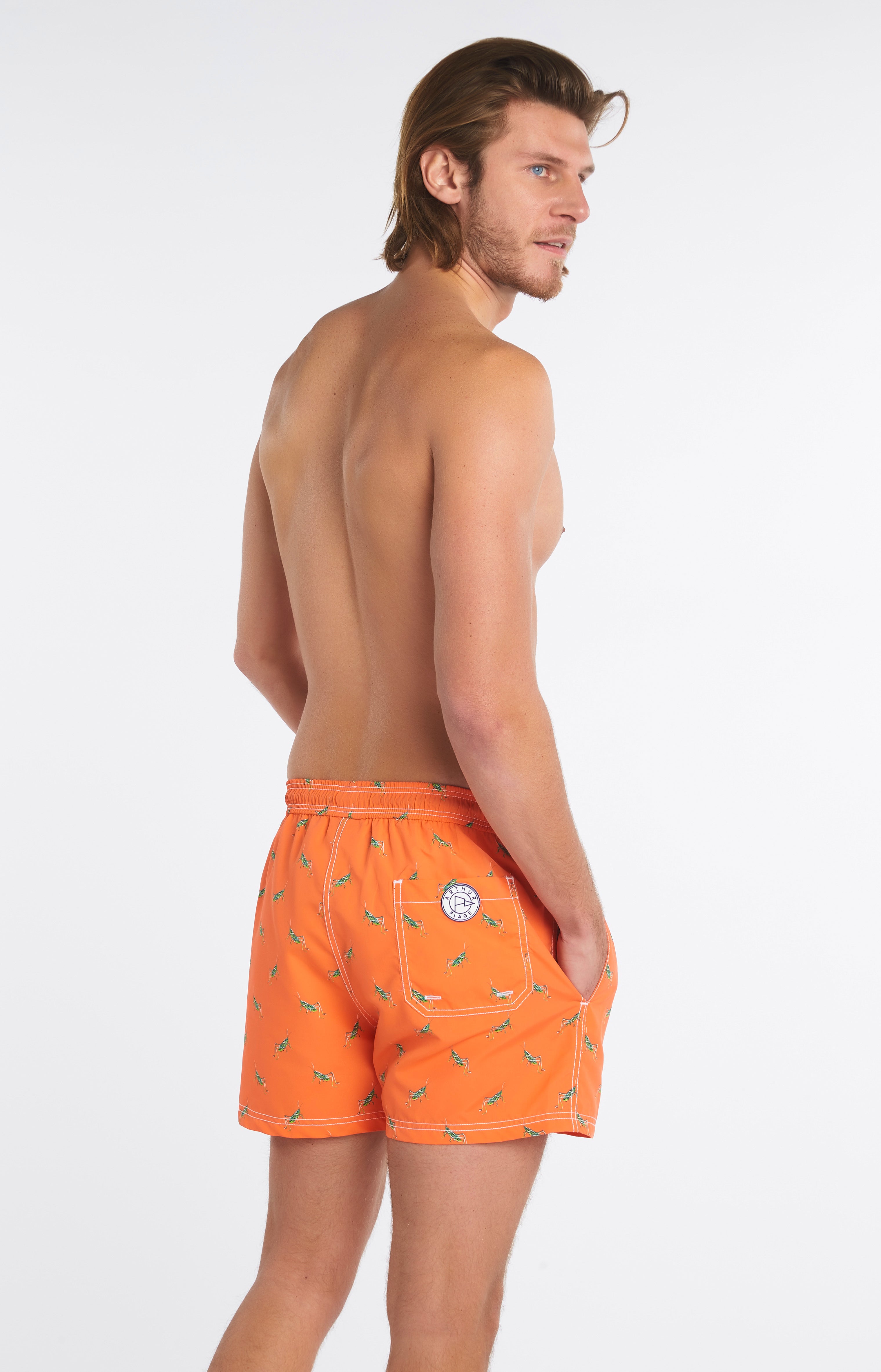 arthur-bob-cricket-short-de-bain-orange-polyester-recycl image 5